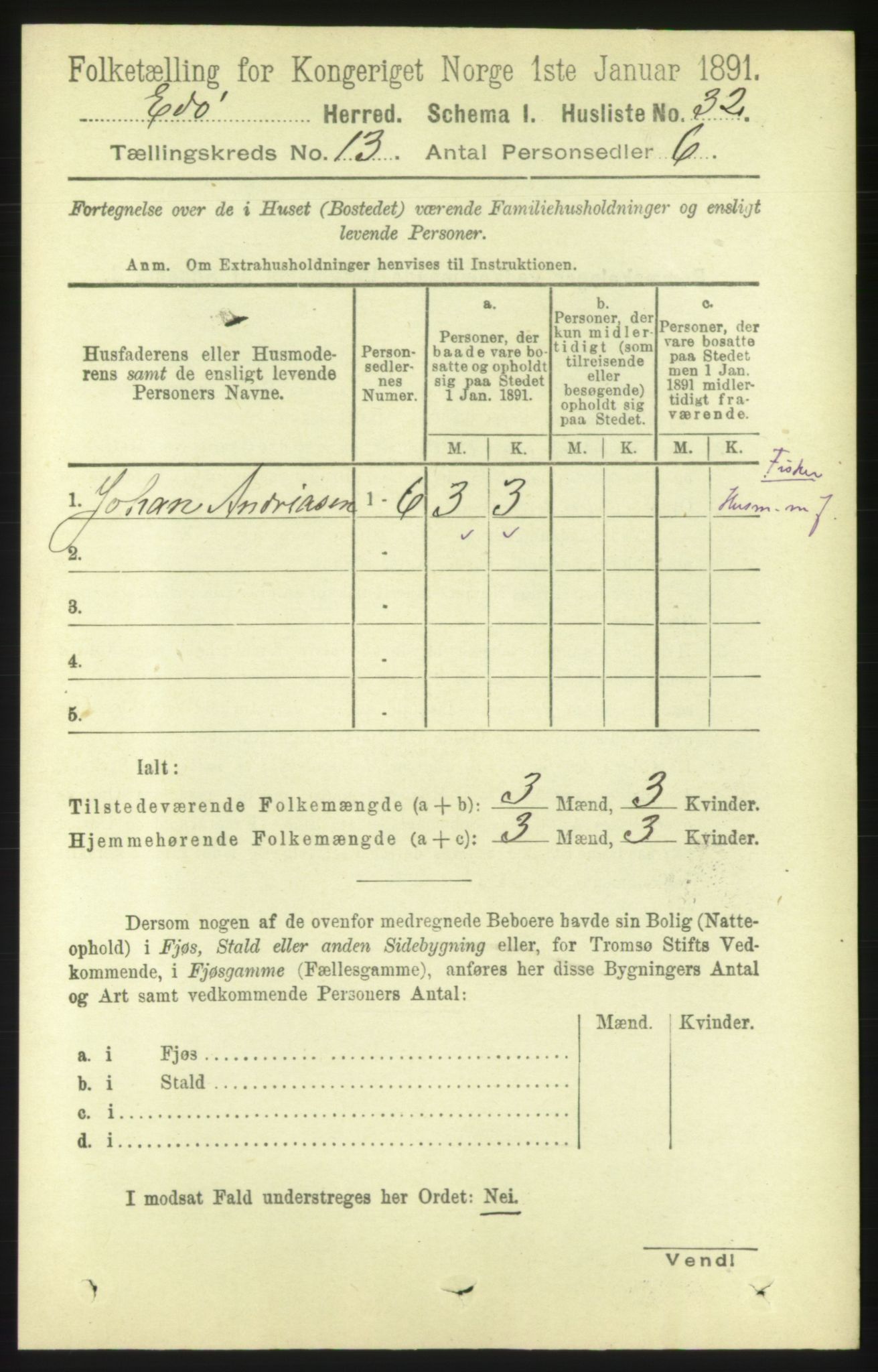 RA, 1891 census for 1573 Edøy, 1891, p. 3673