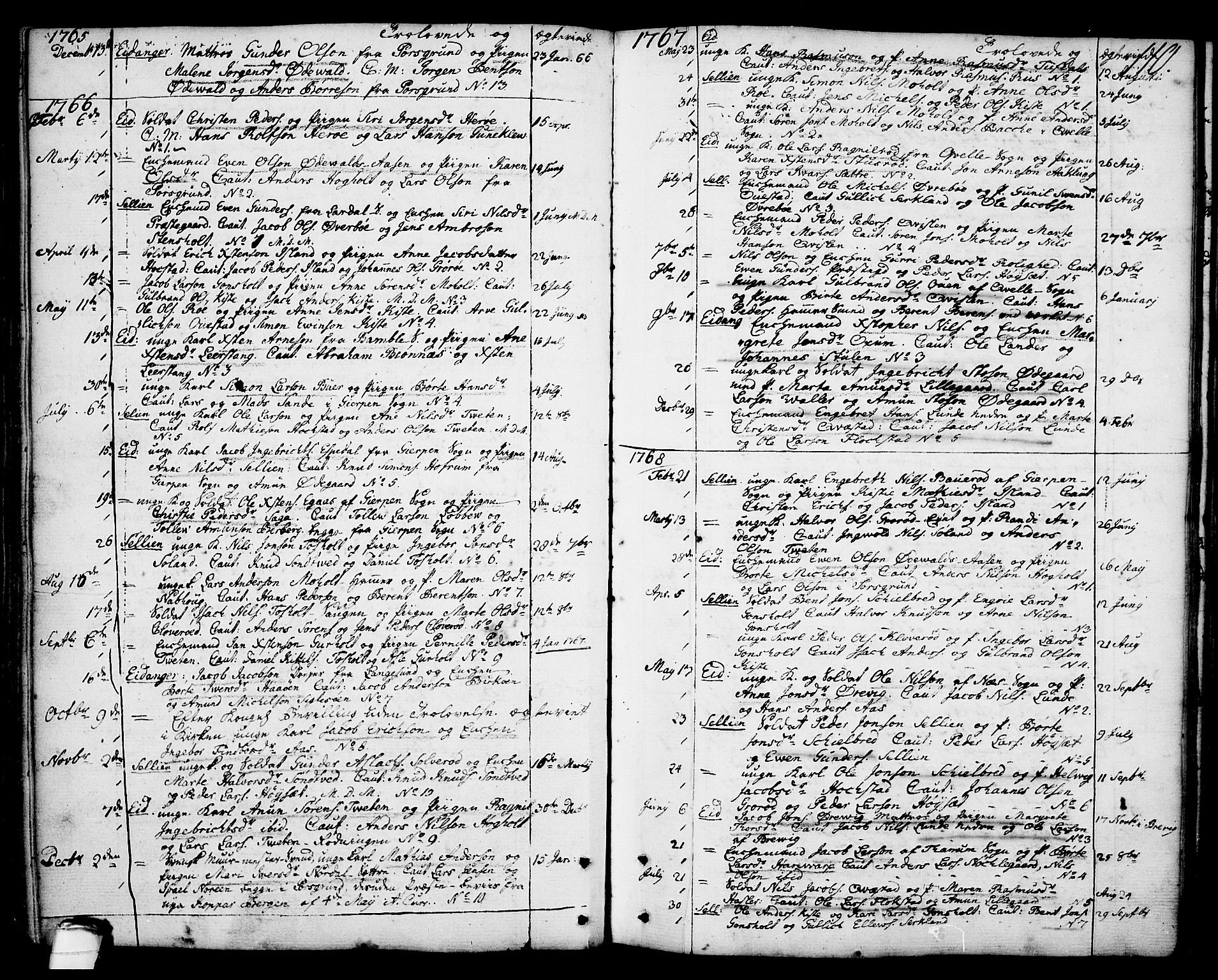 Eidanger kirkebøker, SAKO/A-261/F/Fa/L0006: Parish register (official) no. 6, 1764-1814, p. 110