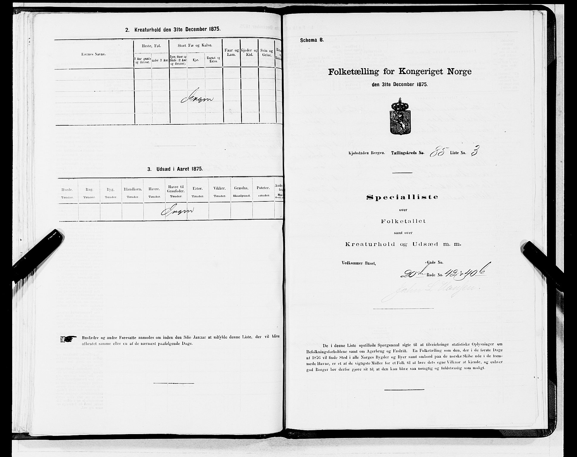 SAB, 1875 census for 1301 Bergen, 1875, p. 4557