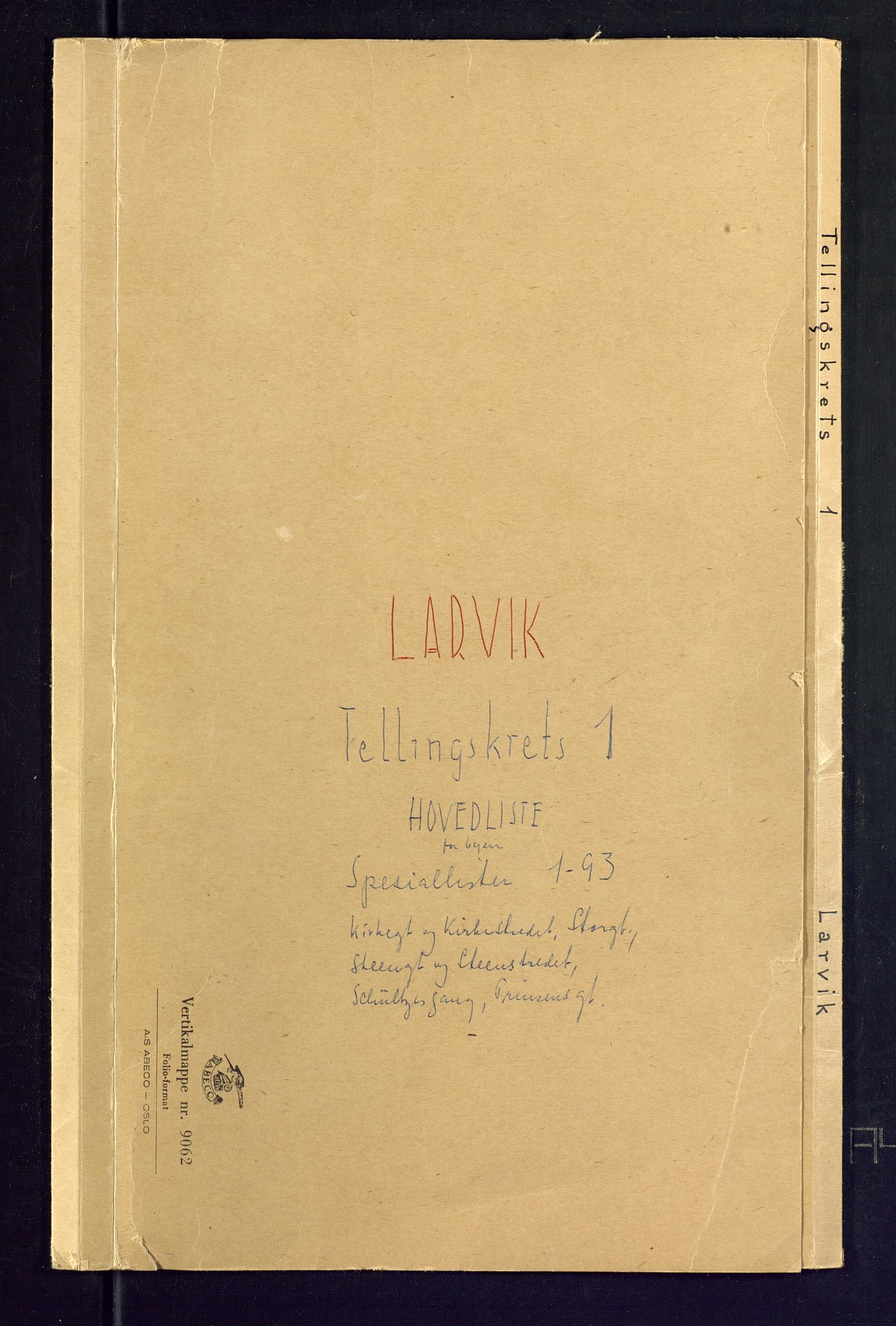 SAKO, 1875 census for 0707P Larvik, 1875, p. 1