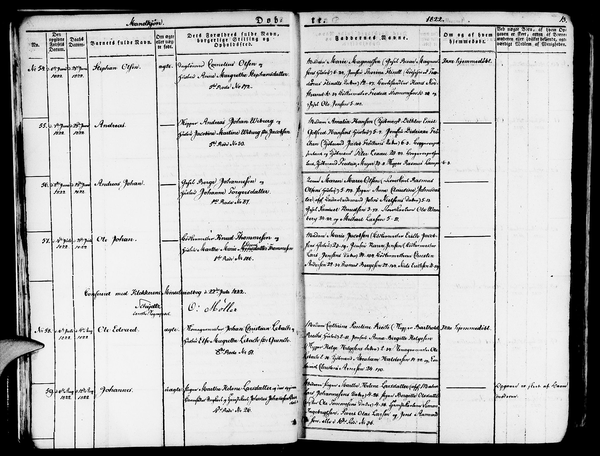 Nykirken Sokneprestembete, AV/SAB-A-77101/H/Haa/L0012: Parish register (official) no. A 12, 1821-1844, p. 13