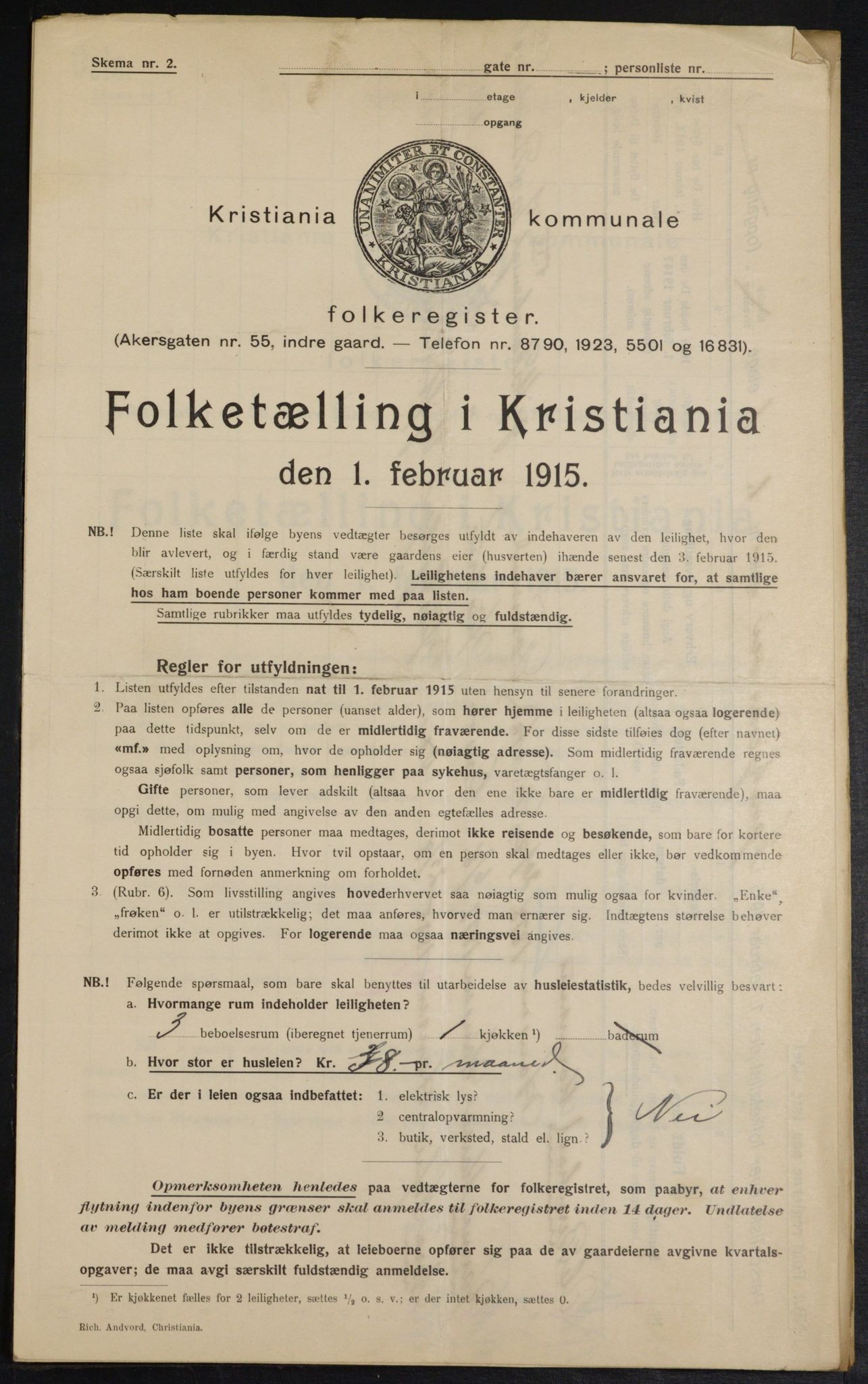 OBA, Municipal Census 1915 for Kristiania, 1915, p. 18321