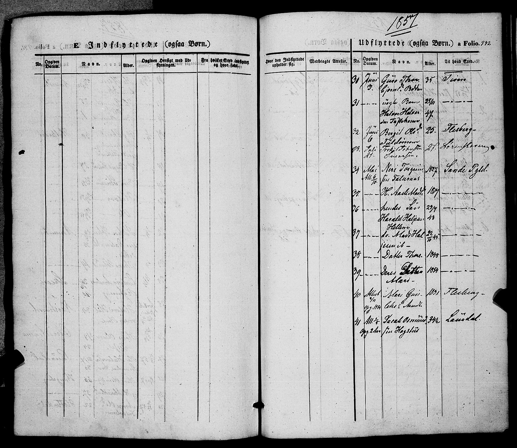 Hjartdal kirkebøker, SAKO/A-270/F/Fa/L0008: Parish register (official) no. I 8, 1844-1859, p. 342