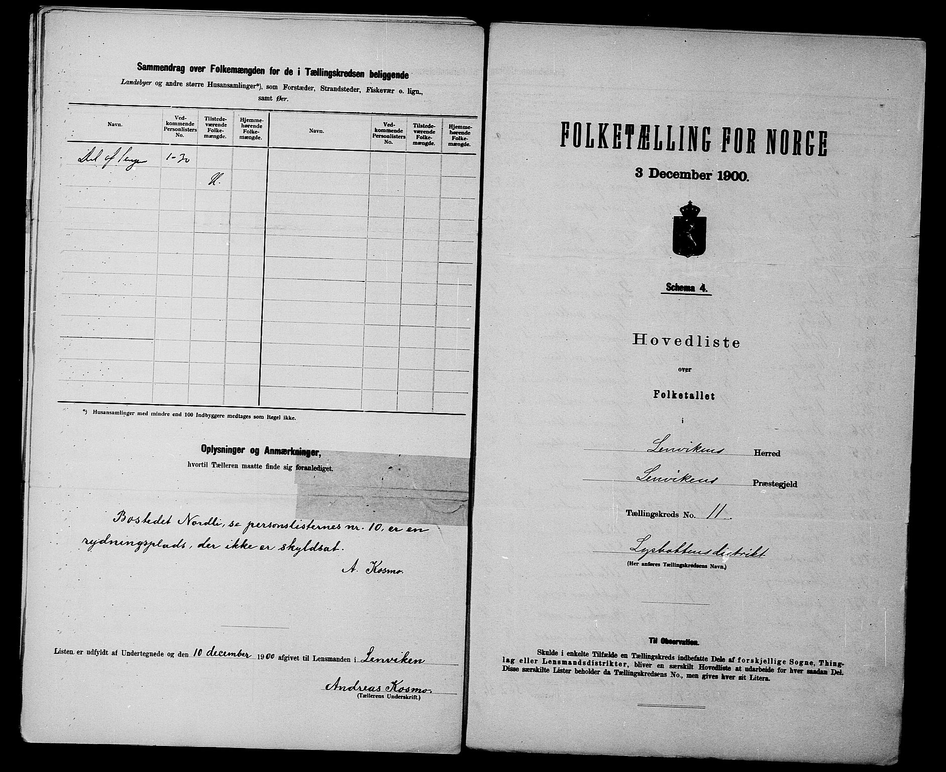 SATØ, 1900 census for Lenvik, 1900, p. 24