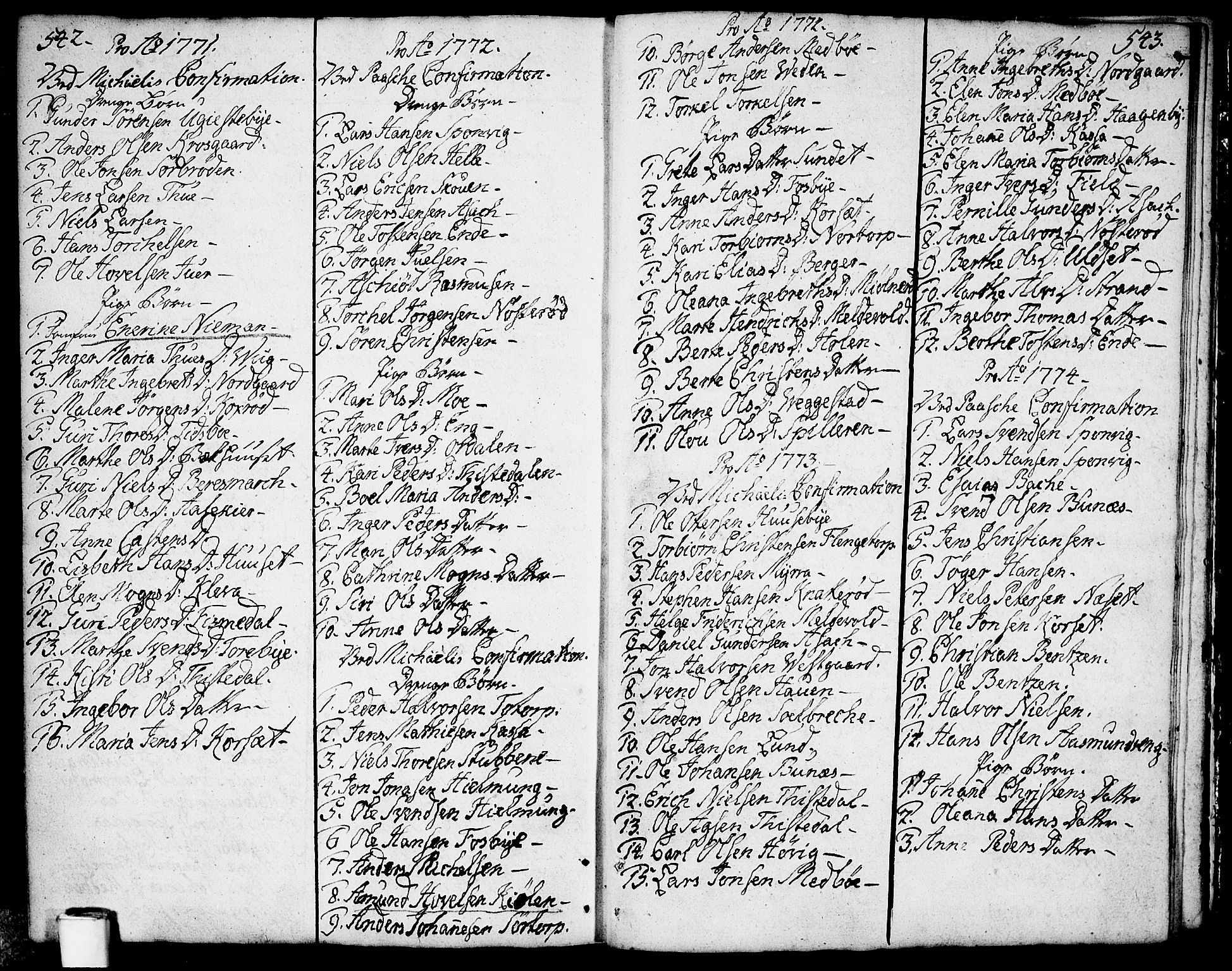 Berg prestekontor Kirkebøker, SAO/A-10902/F/Fa/L0001: Parish register (official) no. I 1, 1770-1814, p. 542-543