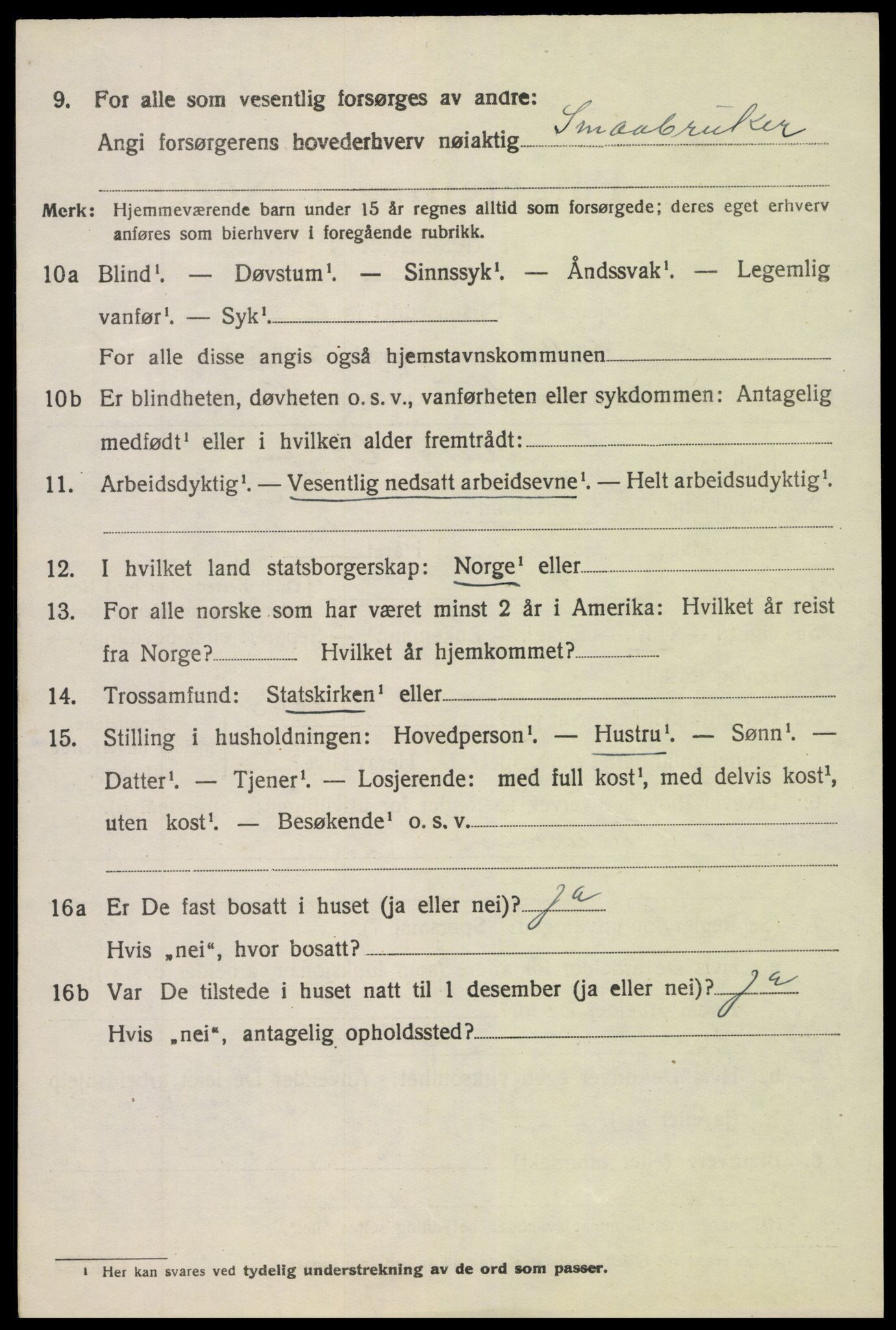 SAK, 1920 census for Holt, 1920, p. 4315