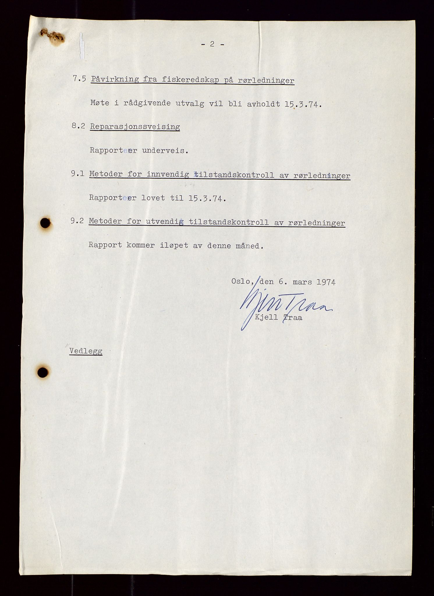 Industridepartementet, Oljekontoret, AV/SAST-A-101348/Di/L0001: DWP, møter juni - november, komiteemøter nr. 19 - 26, 1973-1974, p. 93