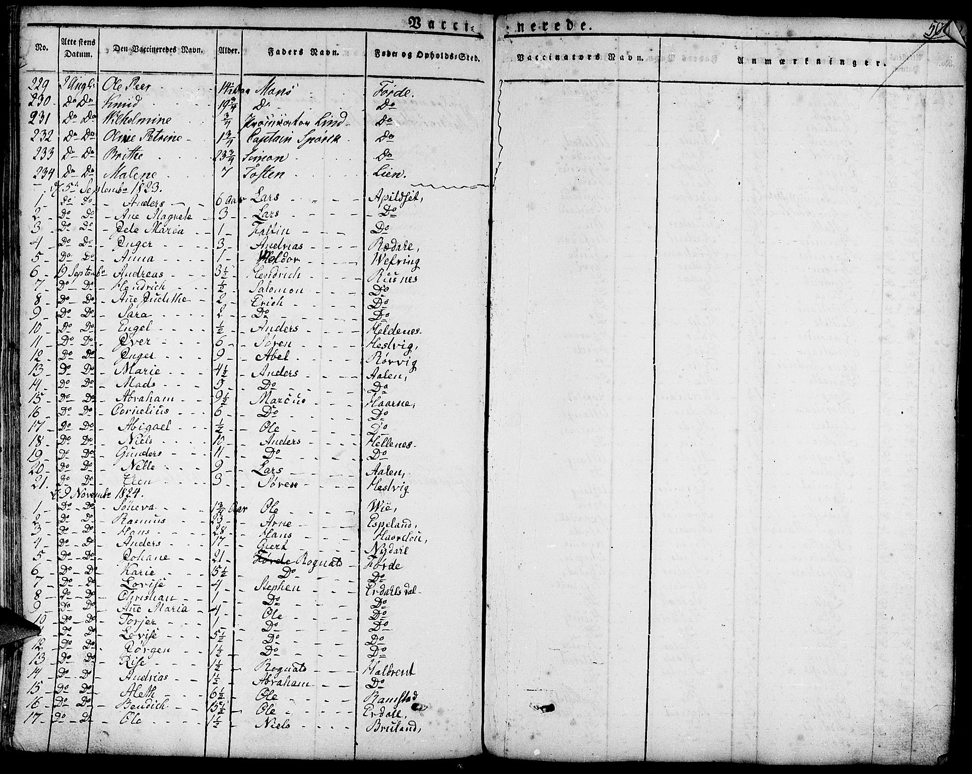 Førde sokneprestembete, AV/SAB-A-79901/H/Haa/Haaa/L0006: Parish register (official) no. A 6, 1821-1842, p. 505