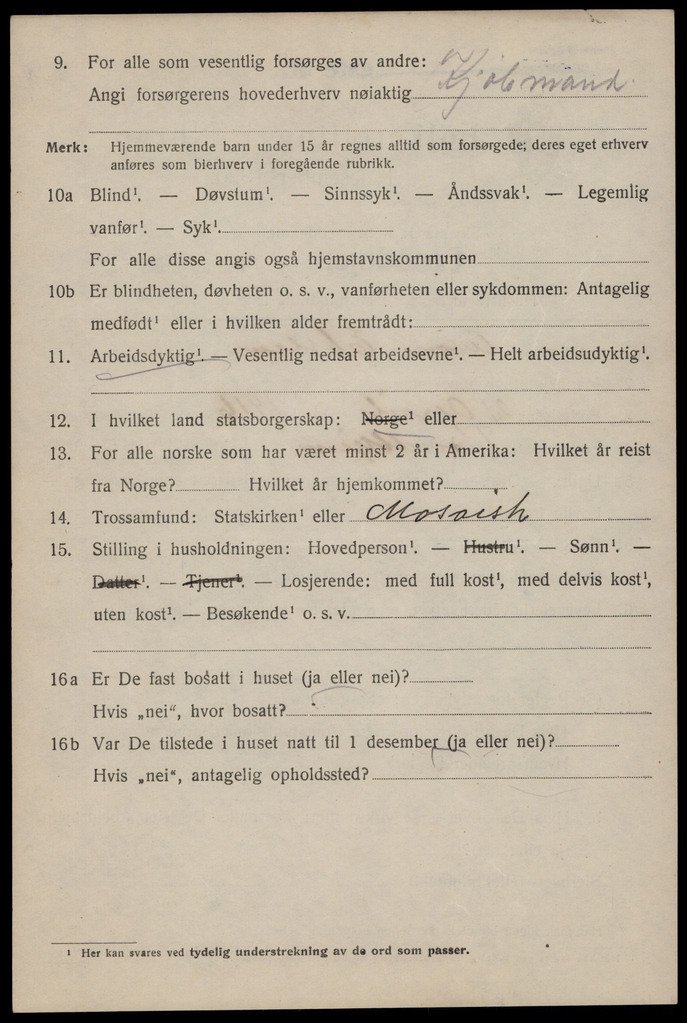 SAT, 1920 census for Trondheim, 1920, p. 136455