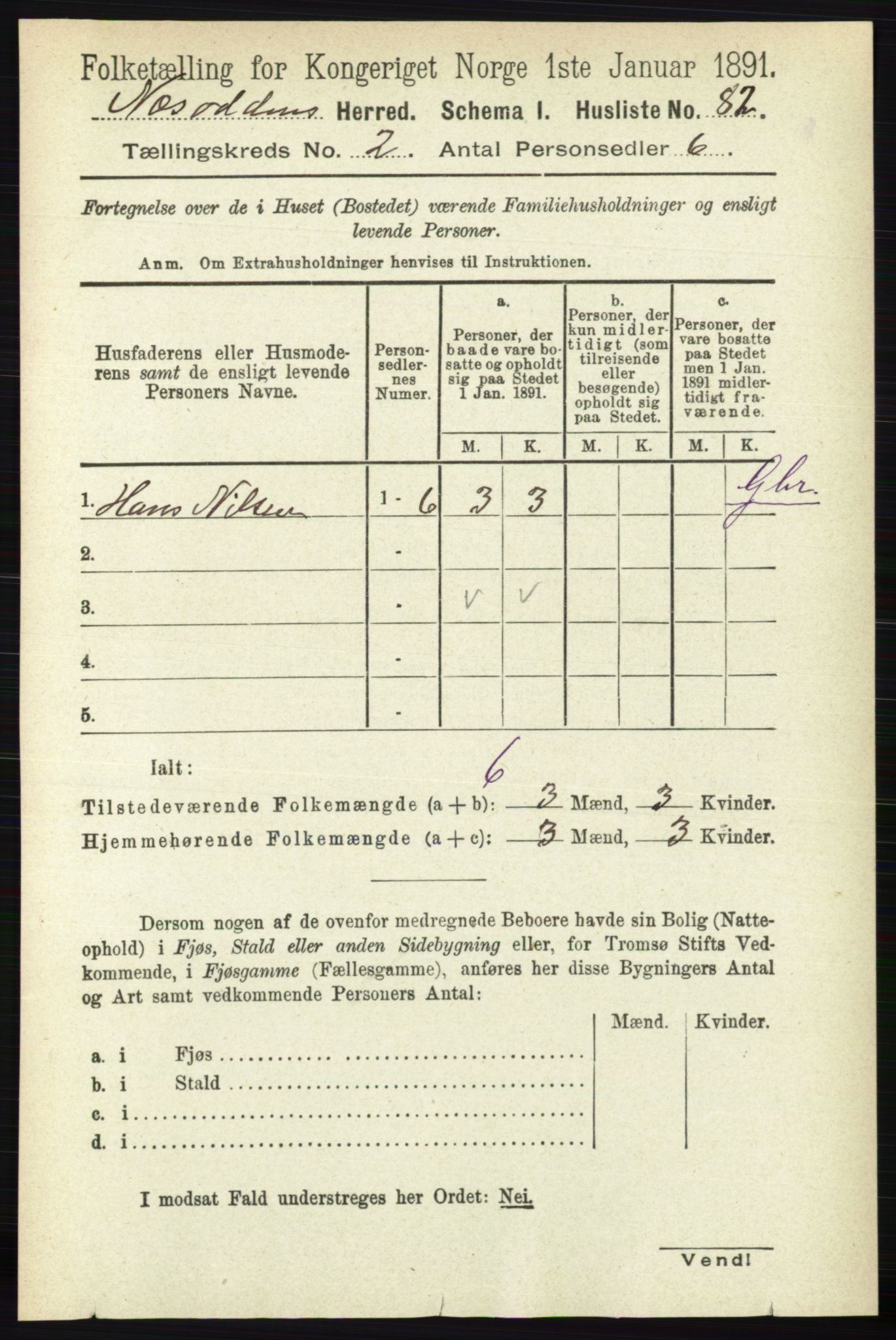 RA, 1891 census for 0216 Nesodden, 1891, p. 468