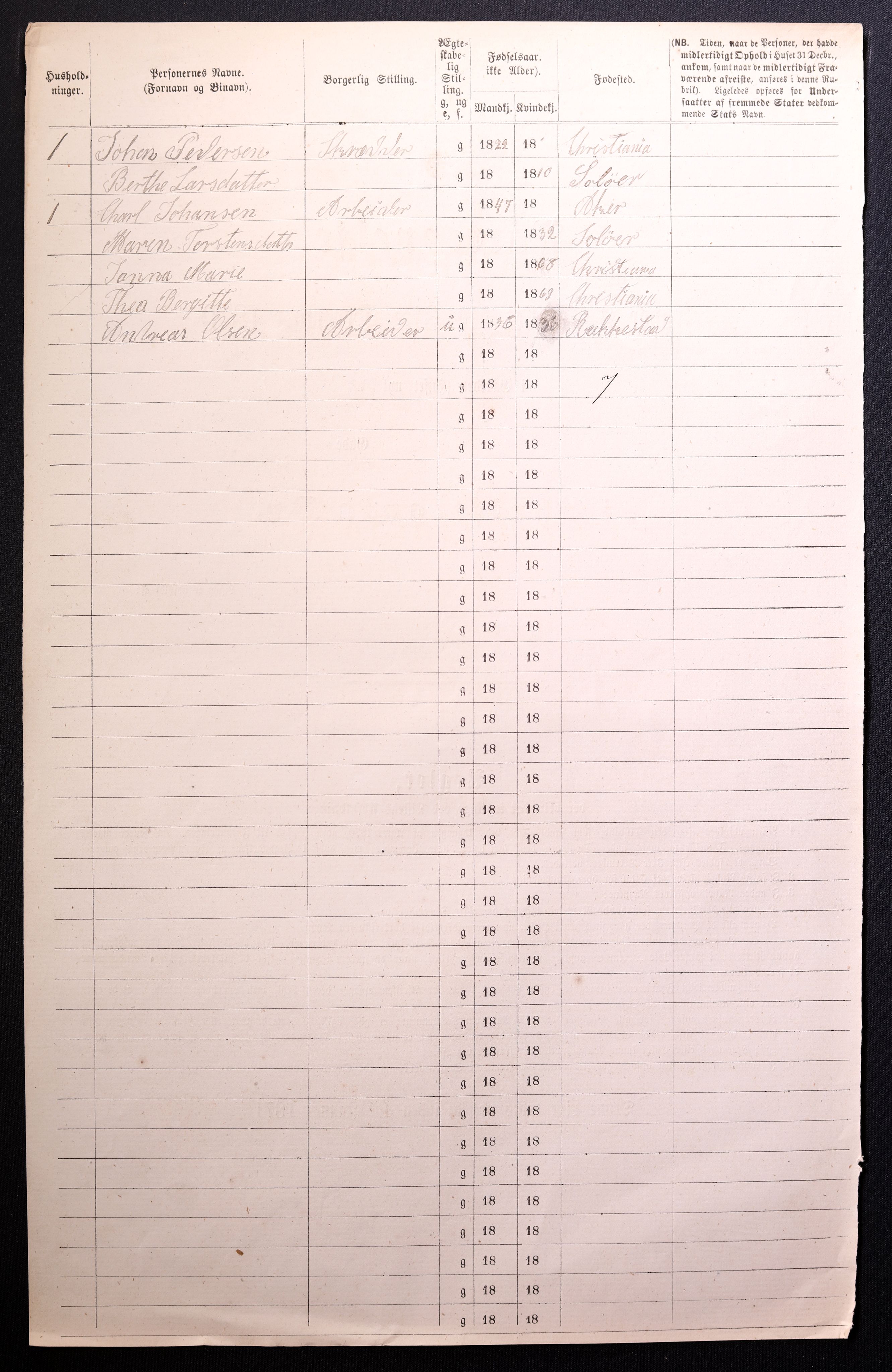 RA, 1870 census for 0301 Kristiania, 1870, p. 1902