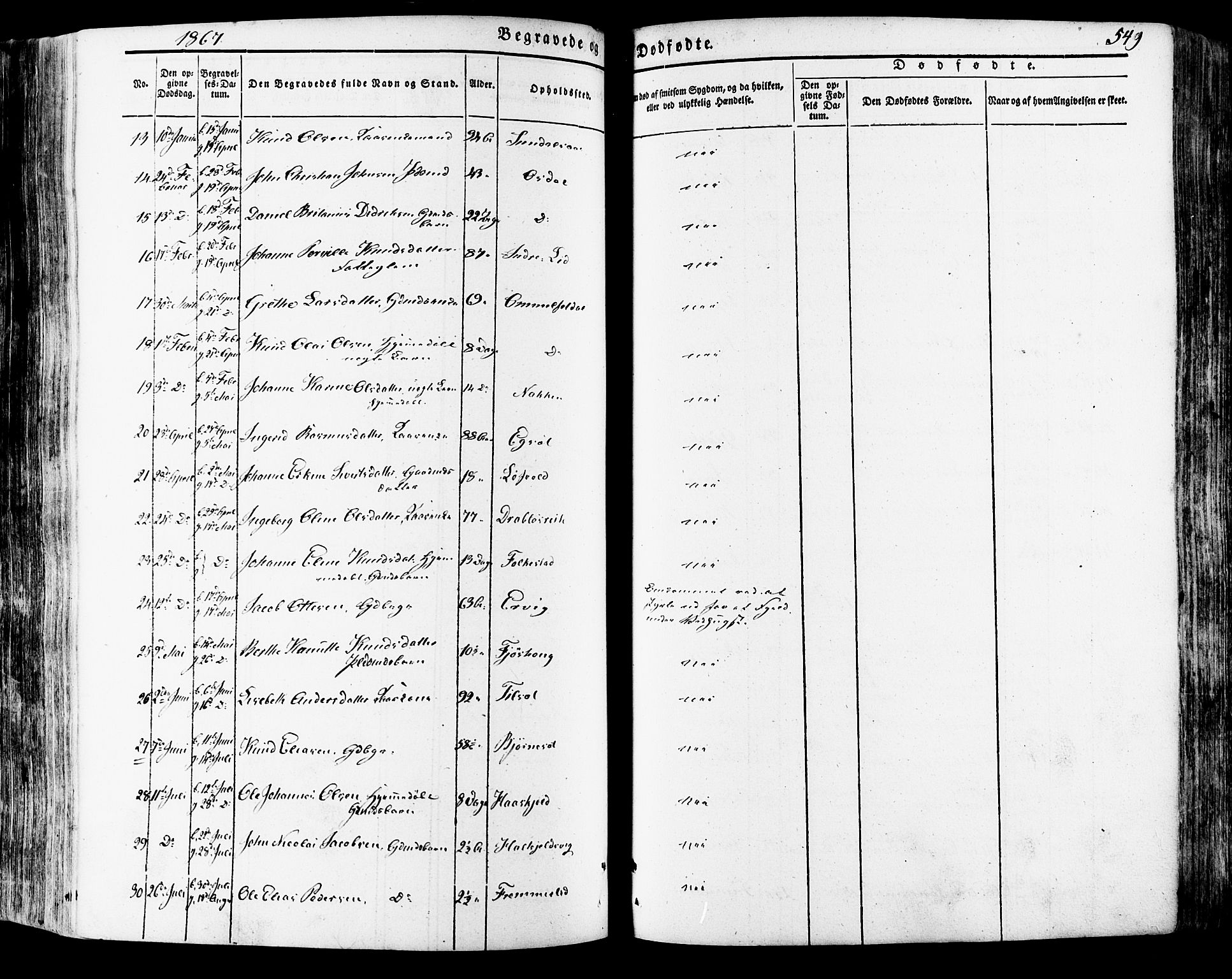 Ministerialprotokoller, klokkerbøker og fødselsregistre - Møre og Romsdal, SAT/A-1454/511/L0140: Parish register (official) no. 511A07, 1851-1878, p. 549