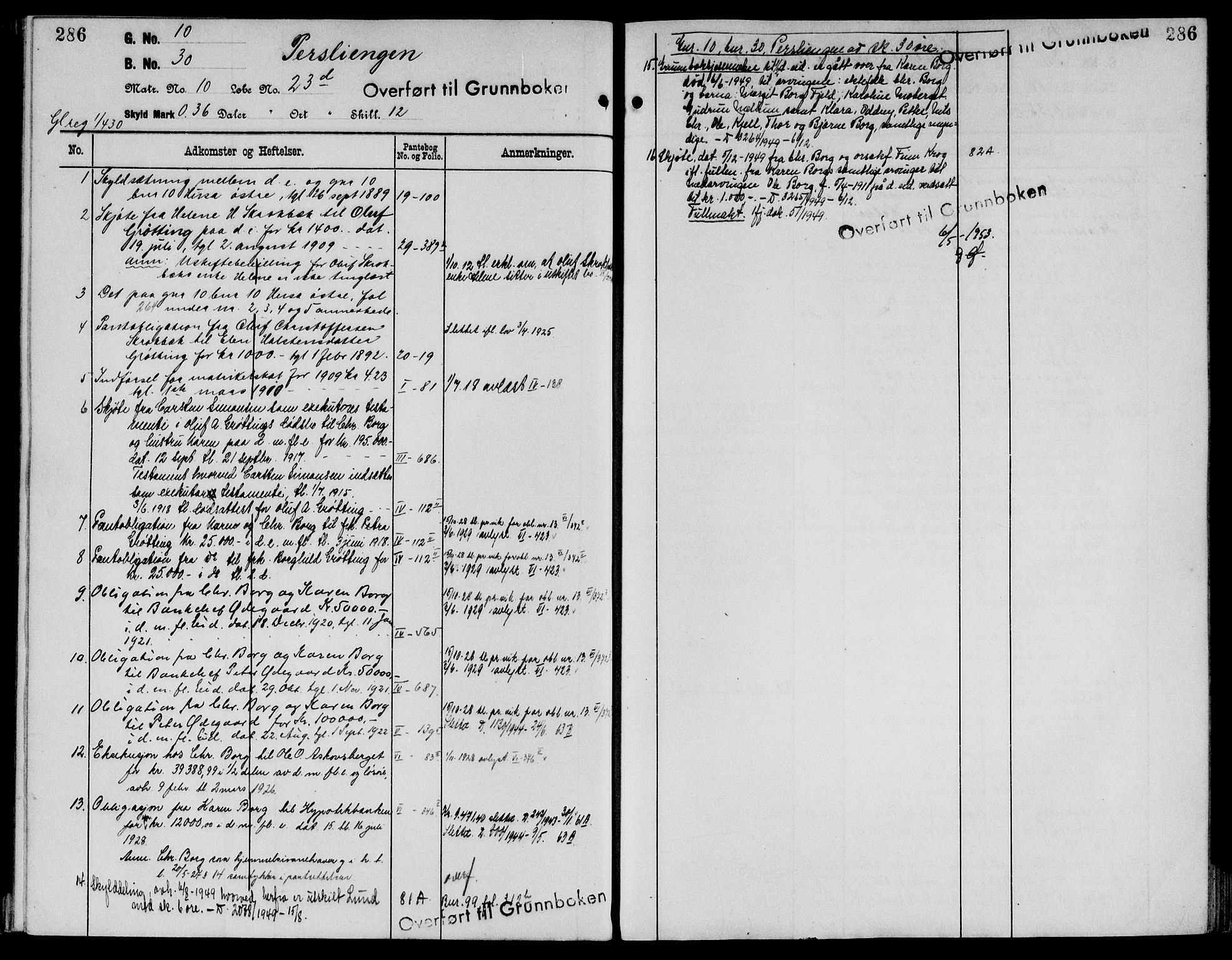 Sør-Østerdal sorenskriveri, AV/SAH-TING-018/H/Ha/Haa/L0019: Mortgage register no. 1, 1922-1954, p. 286