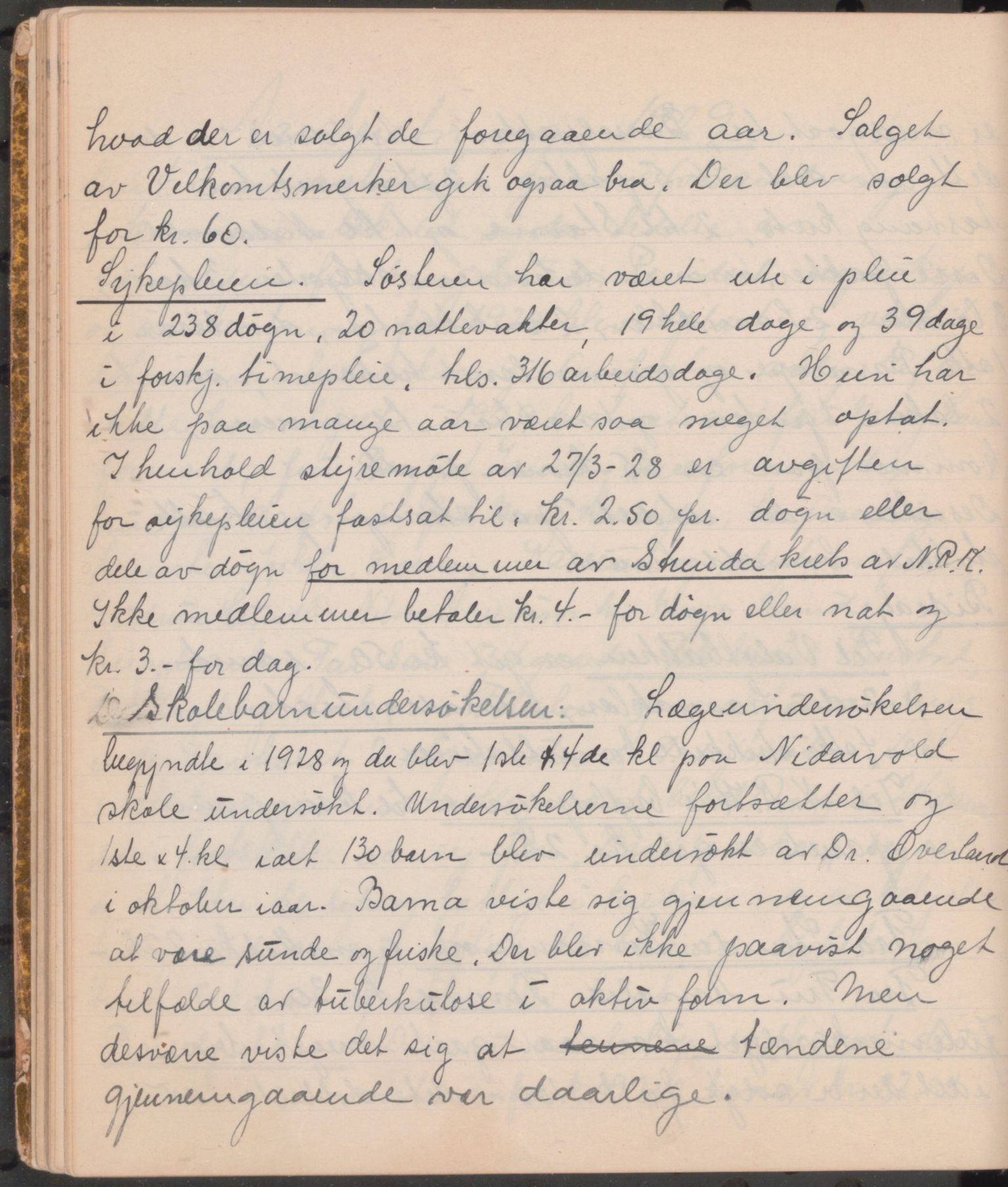 Trondheim Røde Kors, TRKO/PA-1204/A/Ab/L0004: Dagbok for Strinda Røde Kors, 1926-1952, p. 54