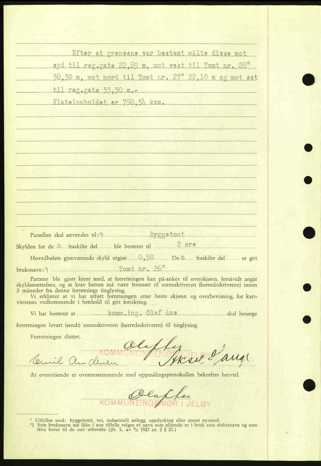 Moss sorenskriveri, SAO/A-10168: Mortgage book no. A9, 1941-1942, Diary no: : 2322/1941