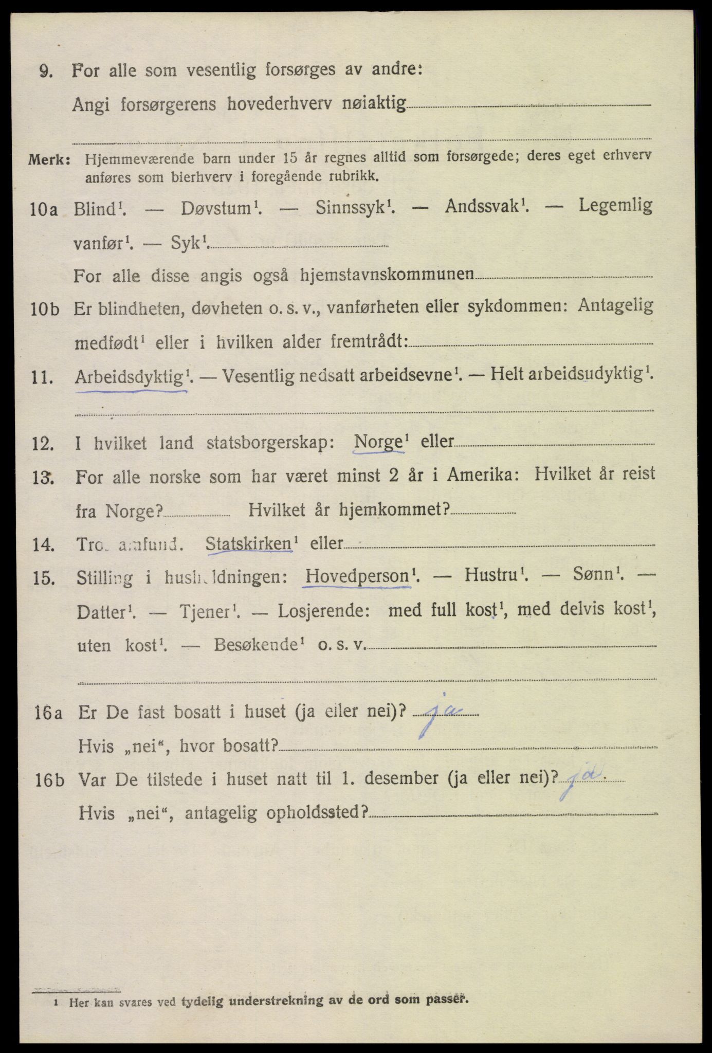 SAK, 1920 census for Evje, 1920, p. 2093