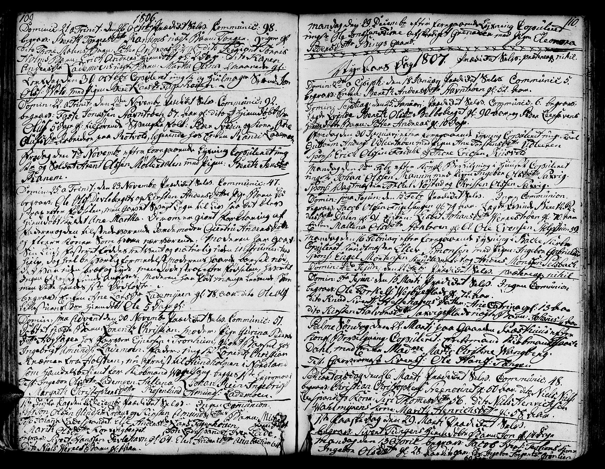 Ministerialprotokoller, klokkerbøker og fødselsregistre - Sør-Trøndelag, SAT/A-1456/606/L0280: Parish register (official) no. 606A02 /1, 1781-1817, p. 109-110