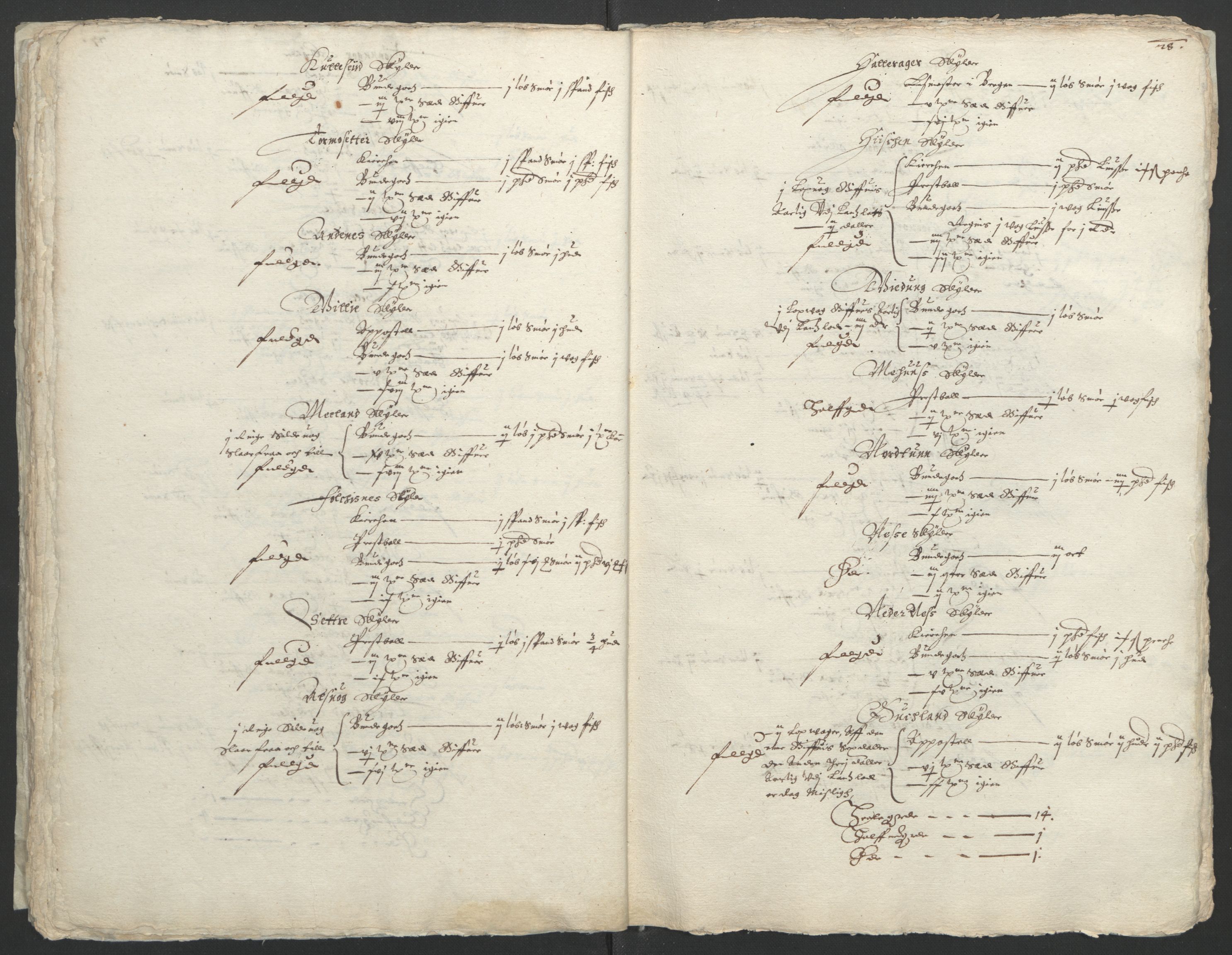 Stattholderembetet 1572-1771, RA/EA-2870/Ek/L0004/0001: Jordebøker til utlikning av garnisonsskatt 1624-1626: / Jordebøker for Bergenhus len, 1626, p. 32