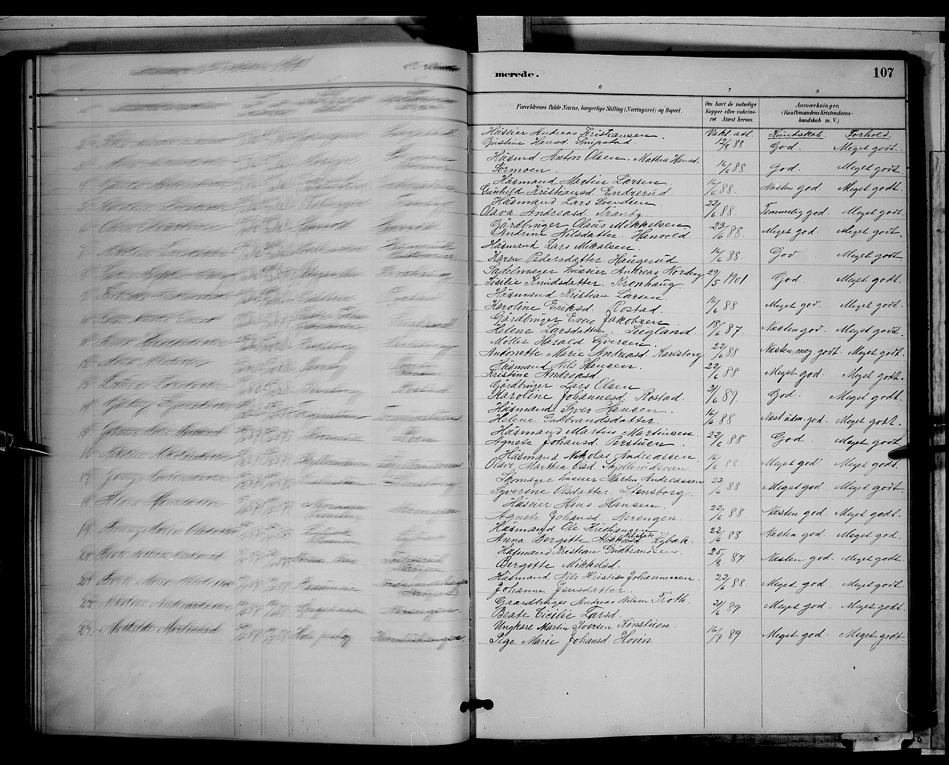 Søndre Land prestekontor, AV/SAH-PREST-122/L/L0003: Parish register (copy) no. 3, 1884-1902, p. 107