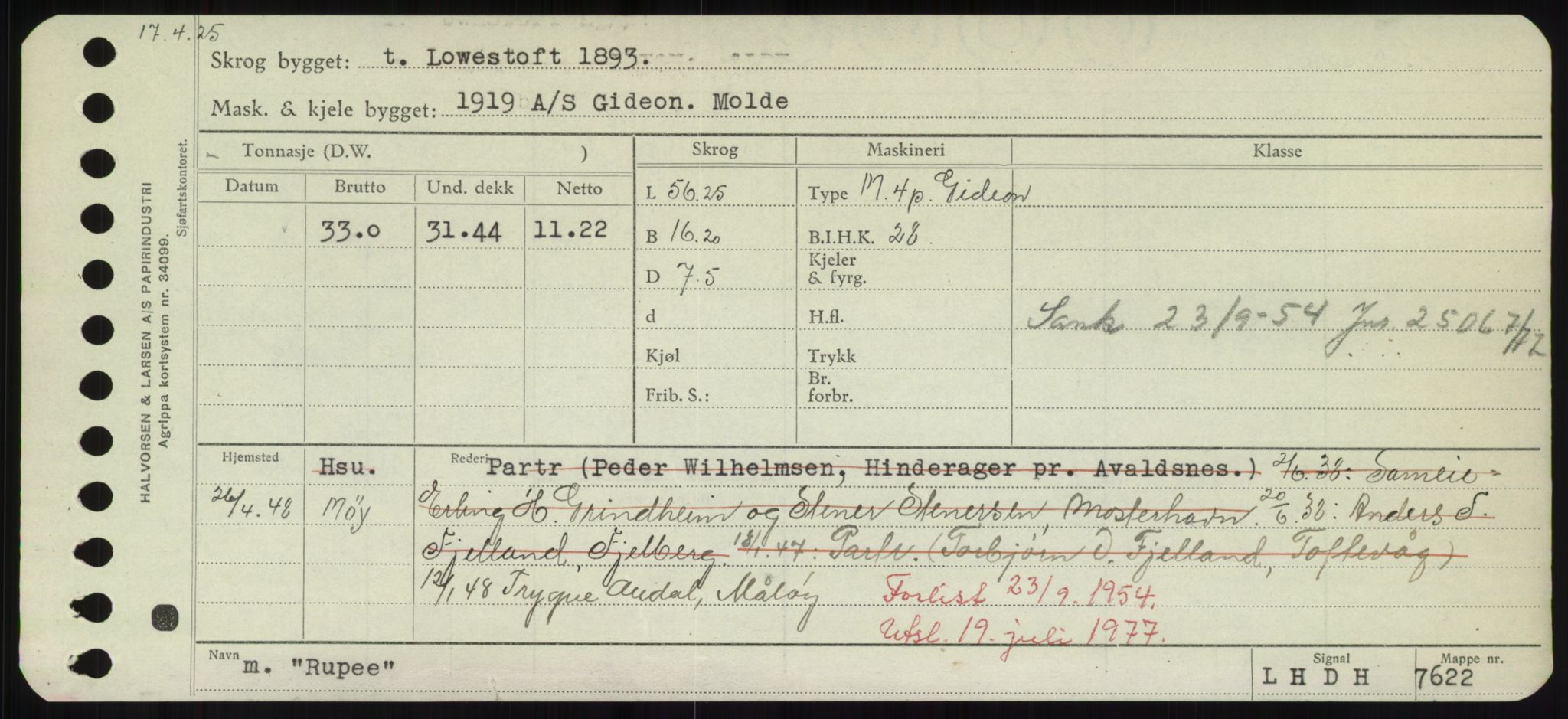 Sjøfartsdirektoratet med forløpere, Skipsmålingen, AV/RA-S-1627/H/Hd/L0031: Fartøy, Rju-Sam, p. 323