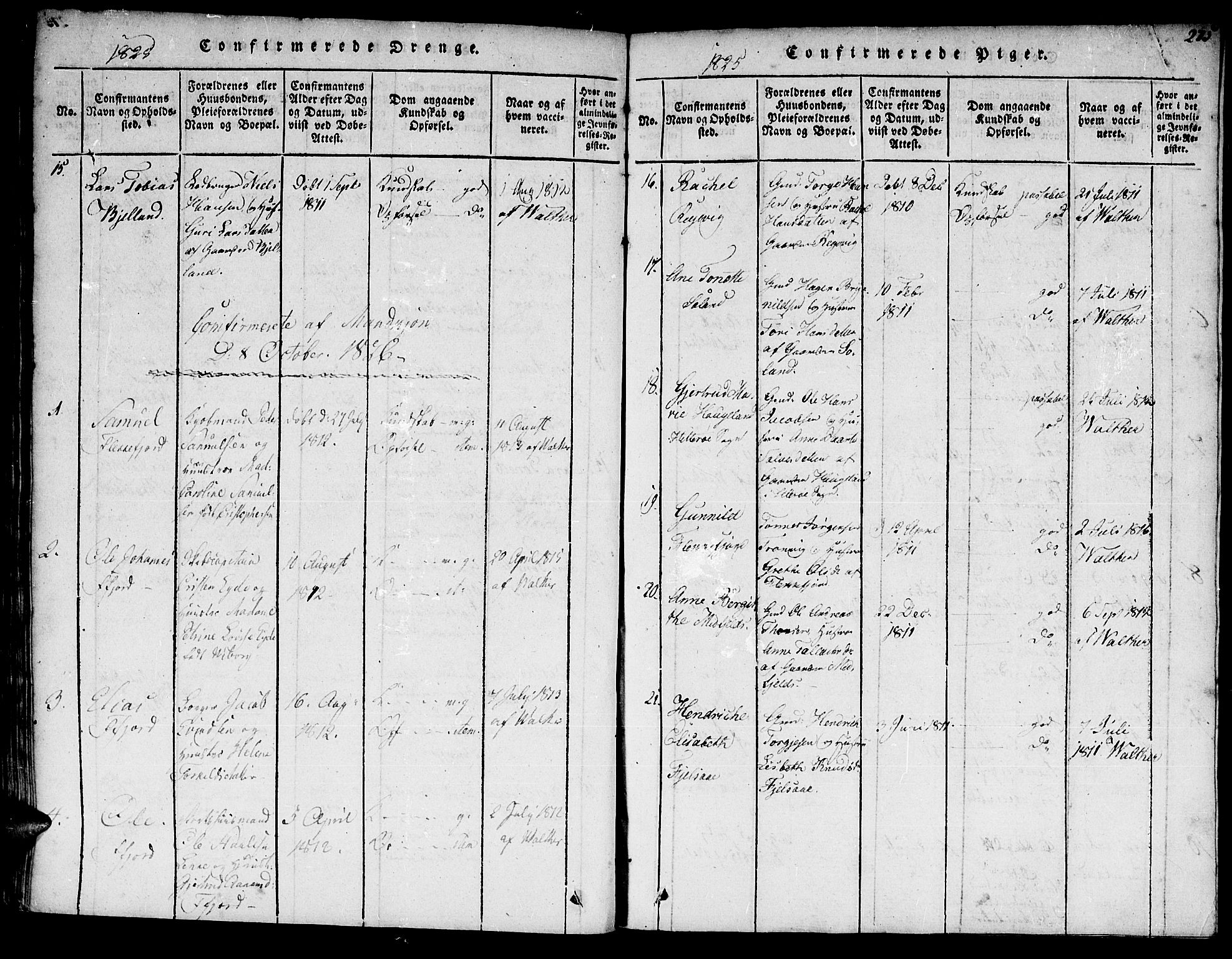 Flekkefjord sokneprestkontor, SAK/1111-0012/F/Fa/Fac/L0002: Parish register (official) no. A 2, 1815-1826, p. 275