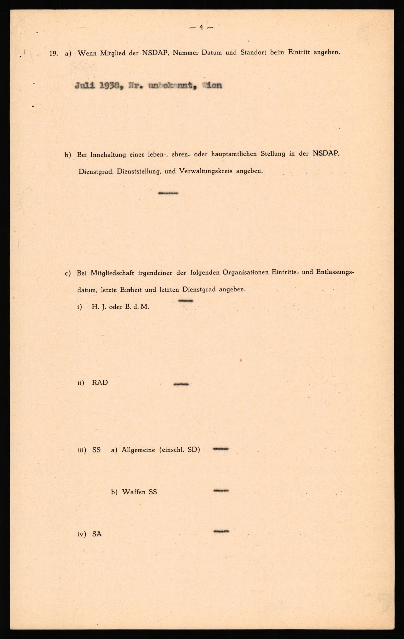 Forsvaret, Forsvarets overkommando II, AV/RA-RAFA-3915/D/Db/L0040: CI Questionaires. Tyske okkupasjonsstyrker i Norge. Østerrikere., 1945-1946, p. 31