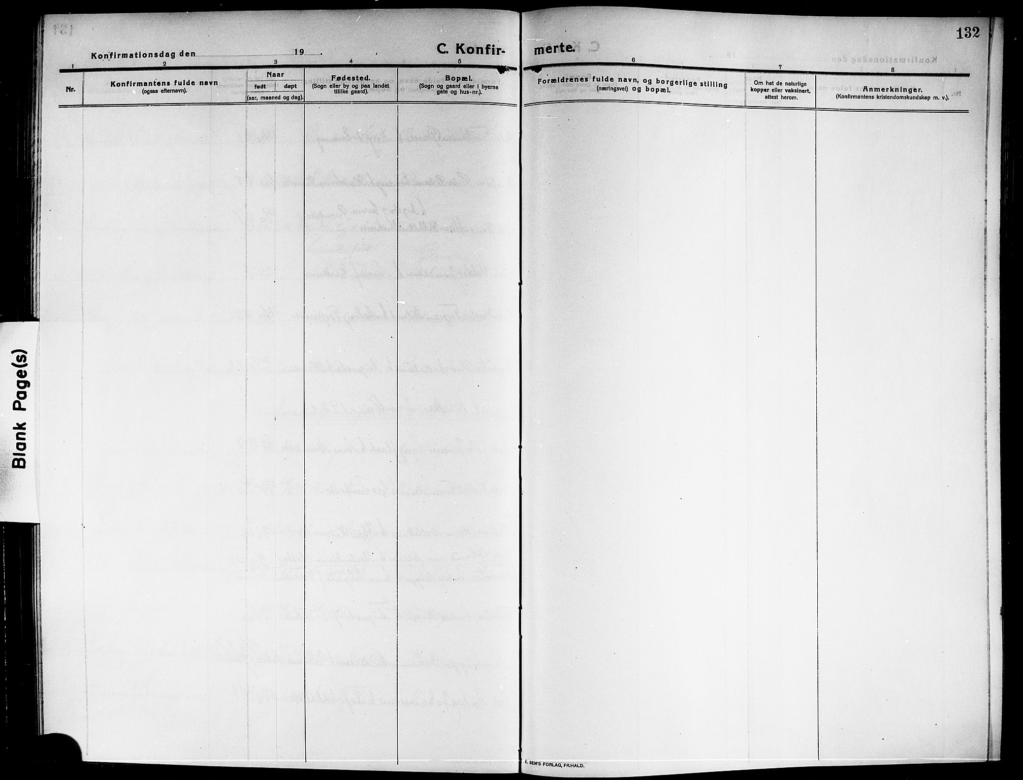 Rjukan kirkebøker, SAKO/A-294/G/Ga/L0002: Parish register (copy) no. 2, 1913-1920, p. 132