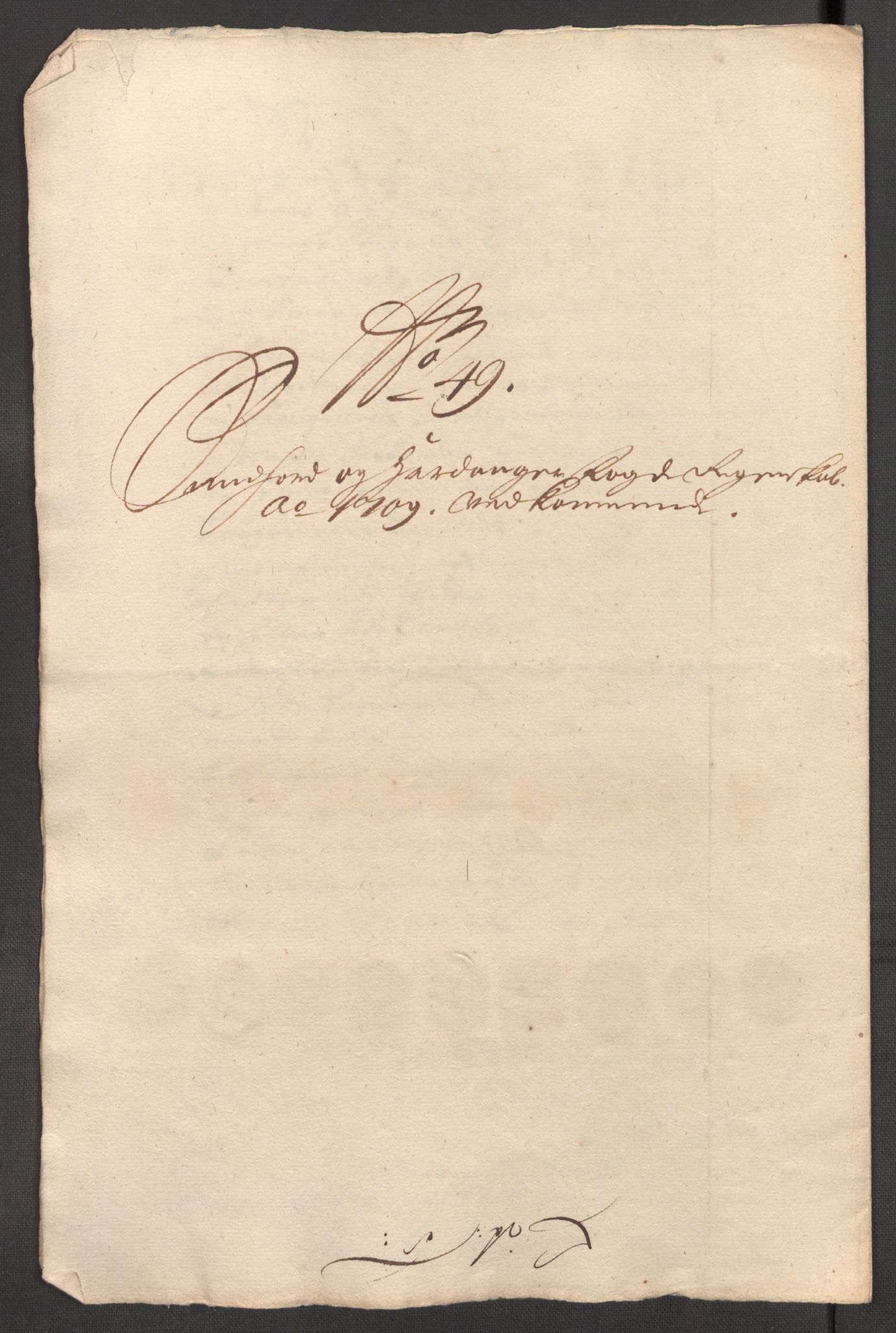 Rentekammeret inntil 1814, Reviderte regnskaper, Fogderegnskap, AV/RA-EA-4092/R48/L2986: Fogderegnskap Sunnhordland og Hardanger, 1709-1710, p. 256