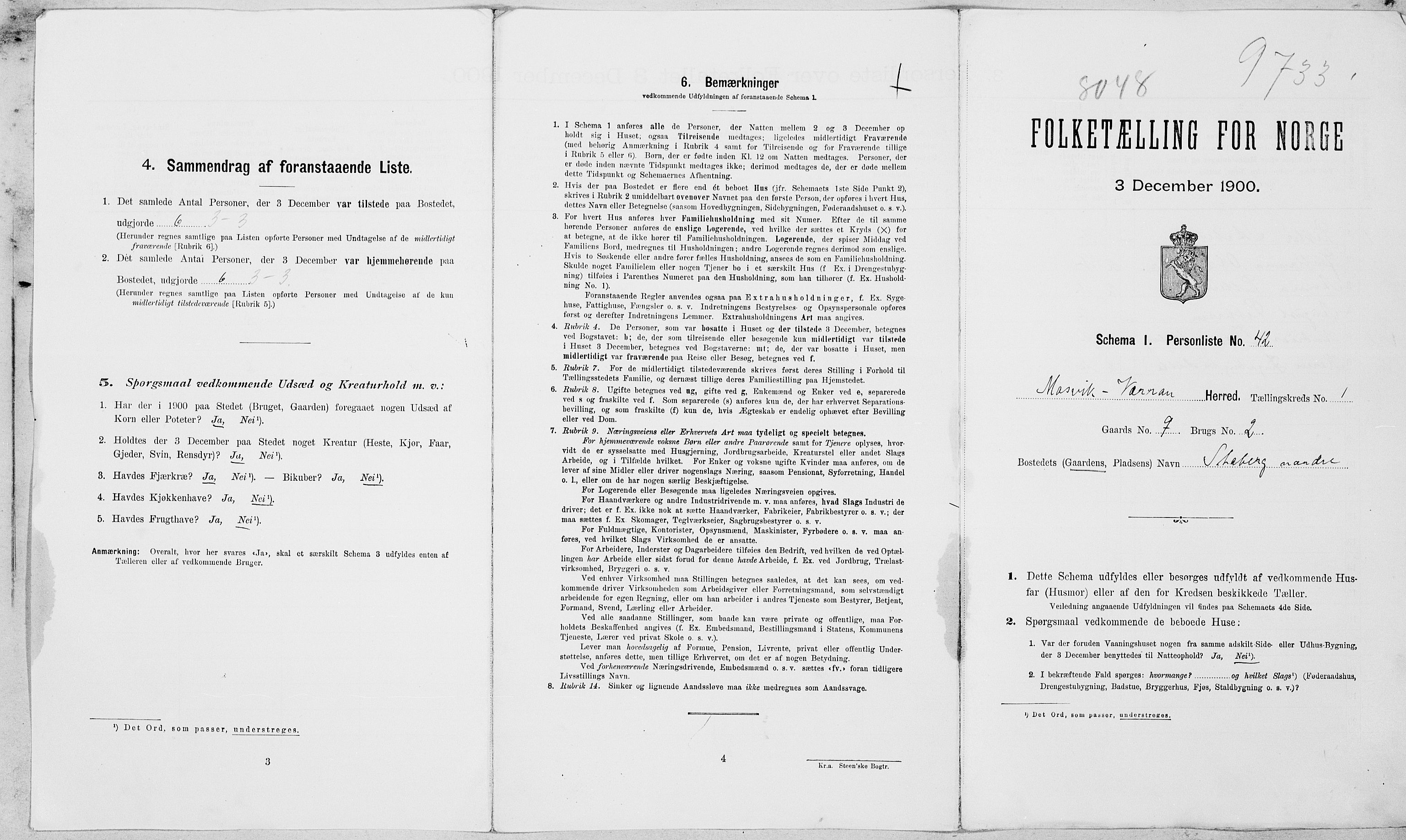 SAT, 1900 census for Mosvik og Verran, 1900, p. 24