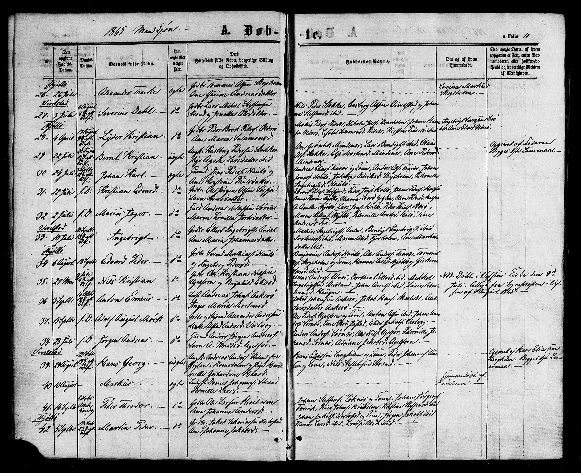 Ministerialprotokoller, klokkerbøker og fødselsregistre - Nordland, AV/SAT-A-1459/817/L0262: Parish register (official) no. 817A03/ 1, 1862-1877, p. 11