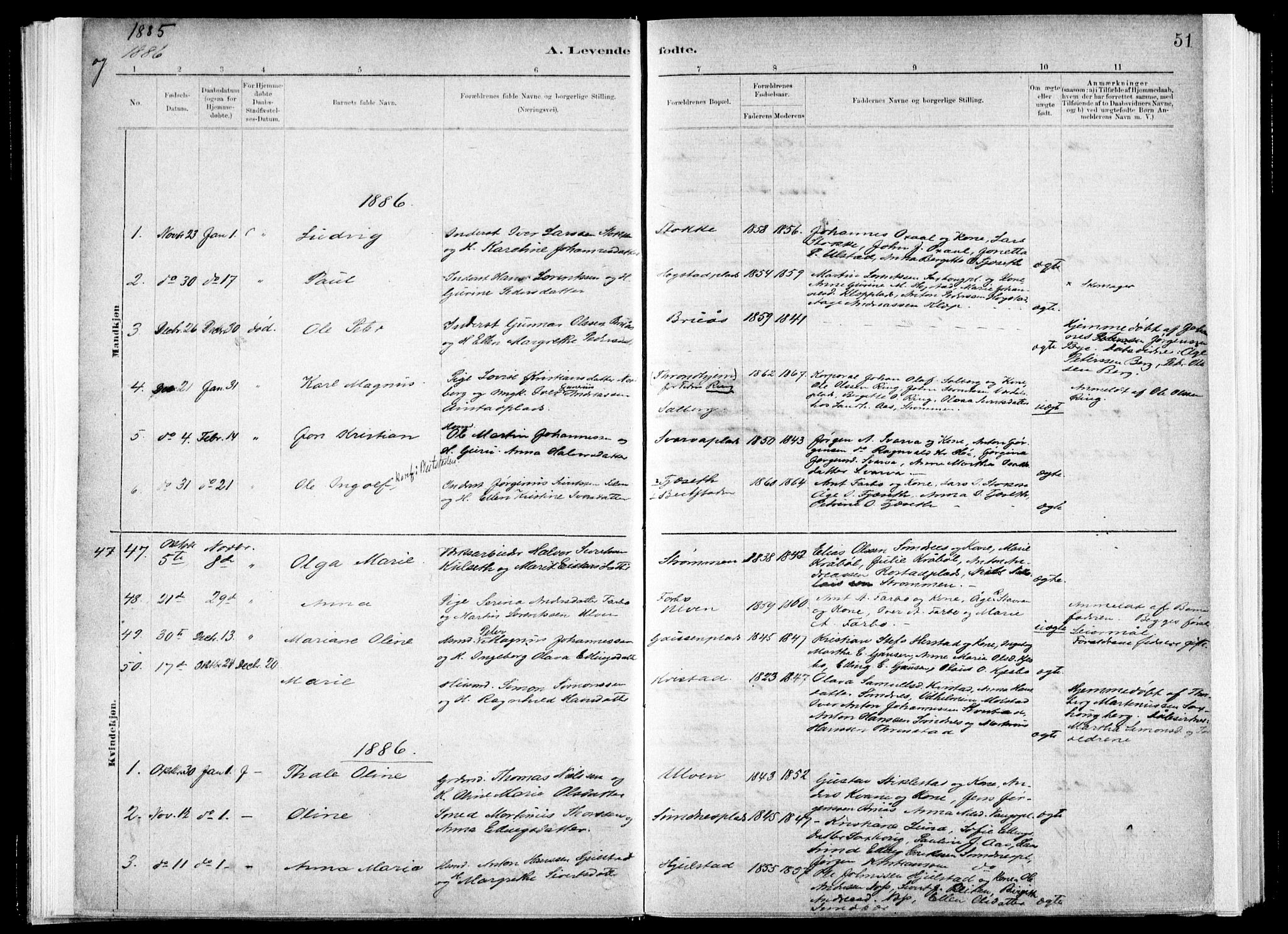 Ministerialprotokoller, klokkerbøker og fødselsregistre - Nord-Trøndelag, SAT/A-1458/730/L0285: Parish register (official) no. 730A10, 1879-1914, p. 51