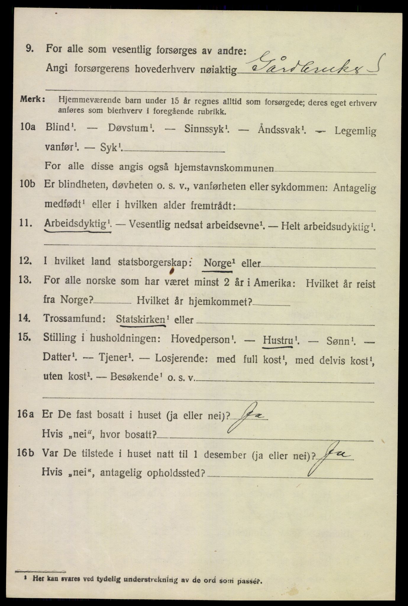 SAH, 1920 census for Vardal, 1920, p. 13790