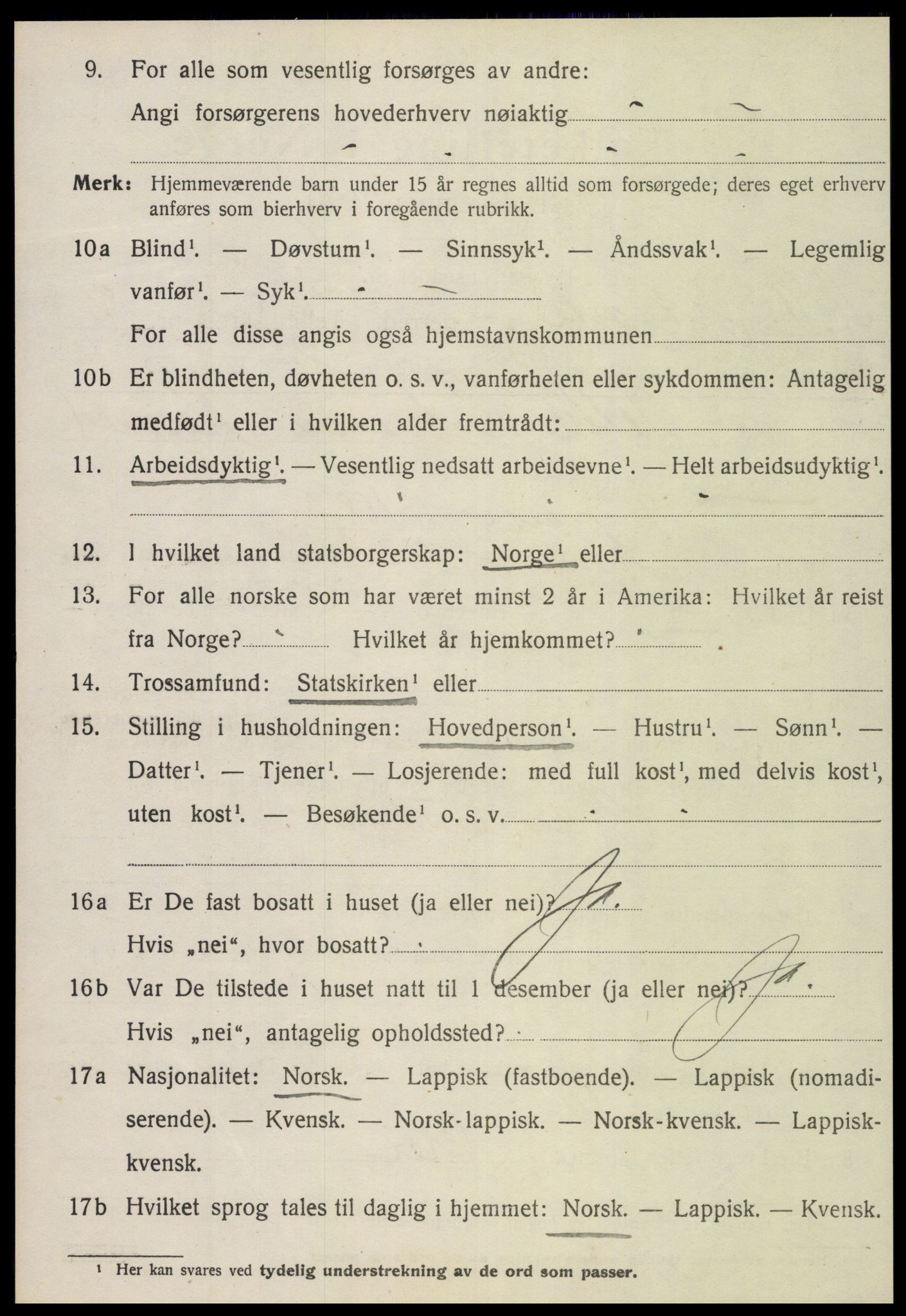 SAT, 1920 census for Leksvik, 1920, p. 2399