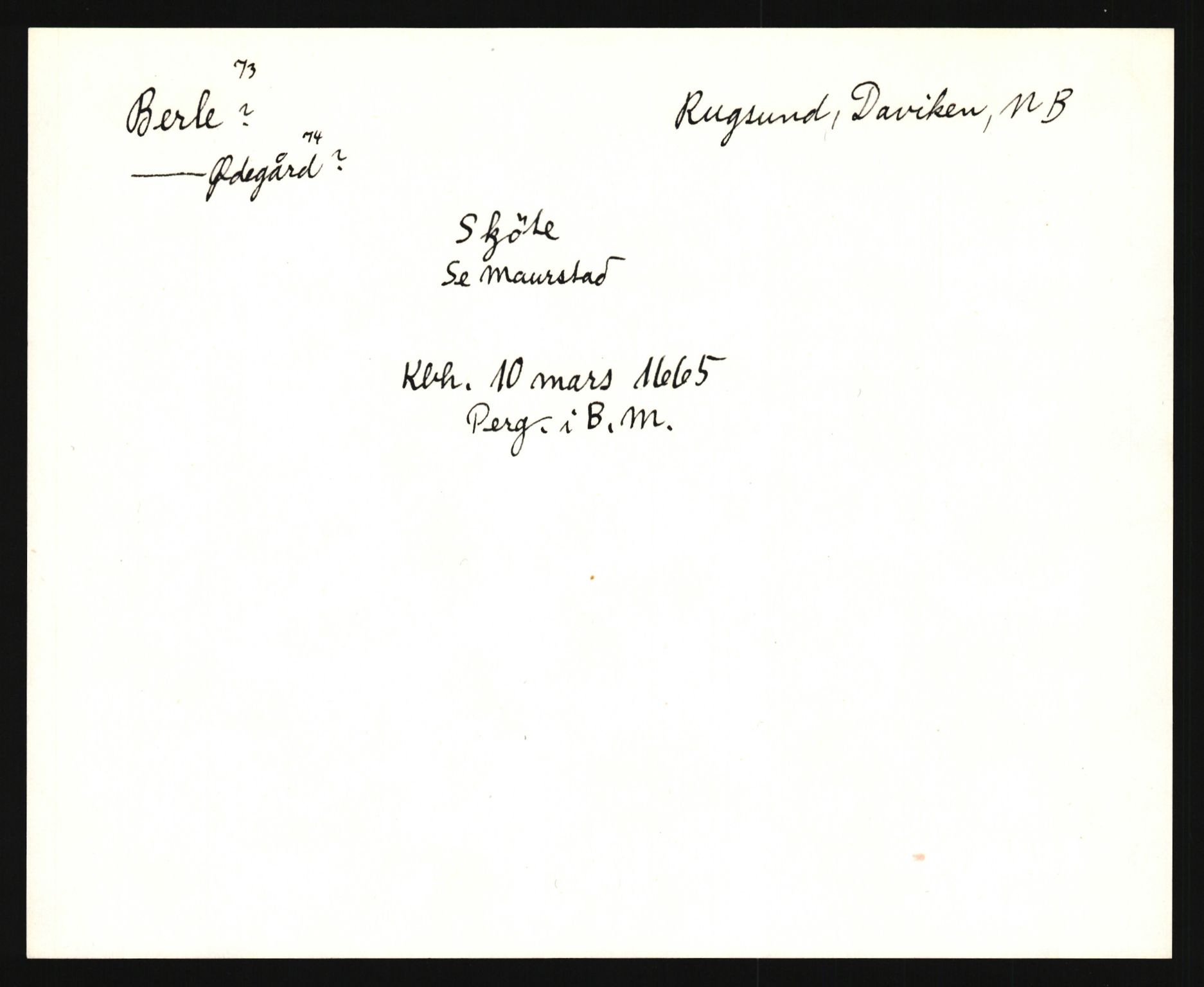 Riksarkivets diplomsamling, AV/RA-EA-5965/F35/F35e/L0030: Registreringssedler Sogn og Fjordane, 1400-1700, p. 437