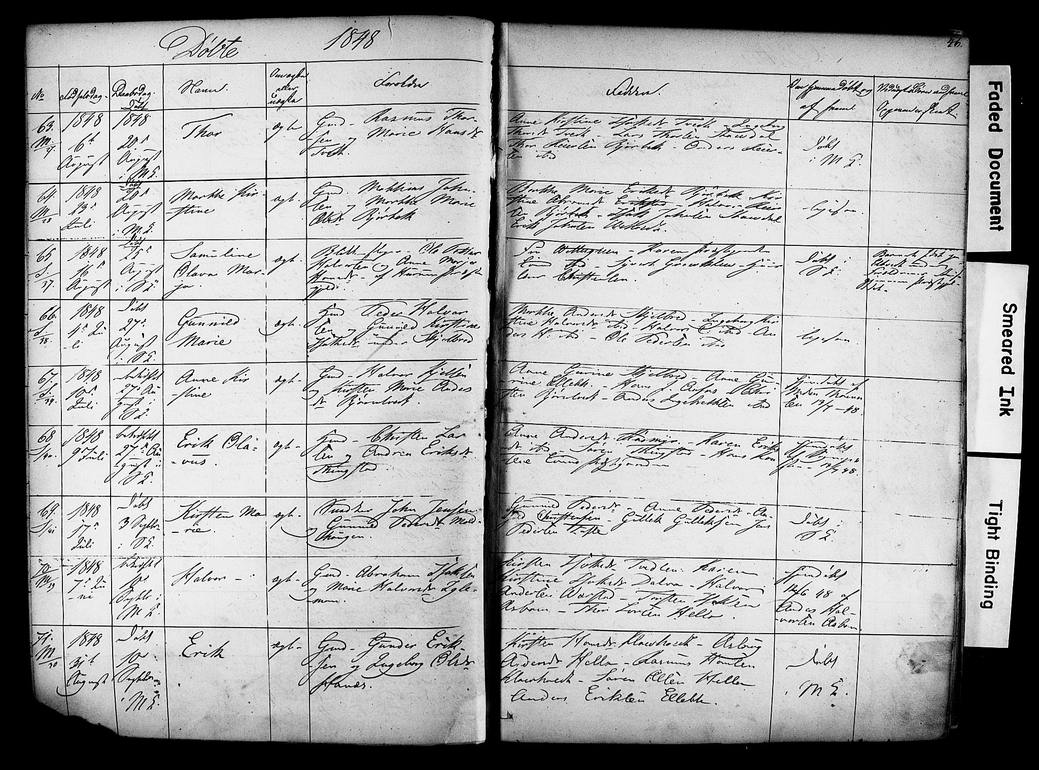 Solum kirkebøker, AV/SAKO-A-306/F/Fa/L0006: Parish register (official) no. I 6, 1844-1855, p. 46