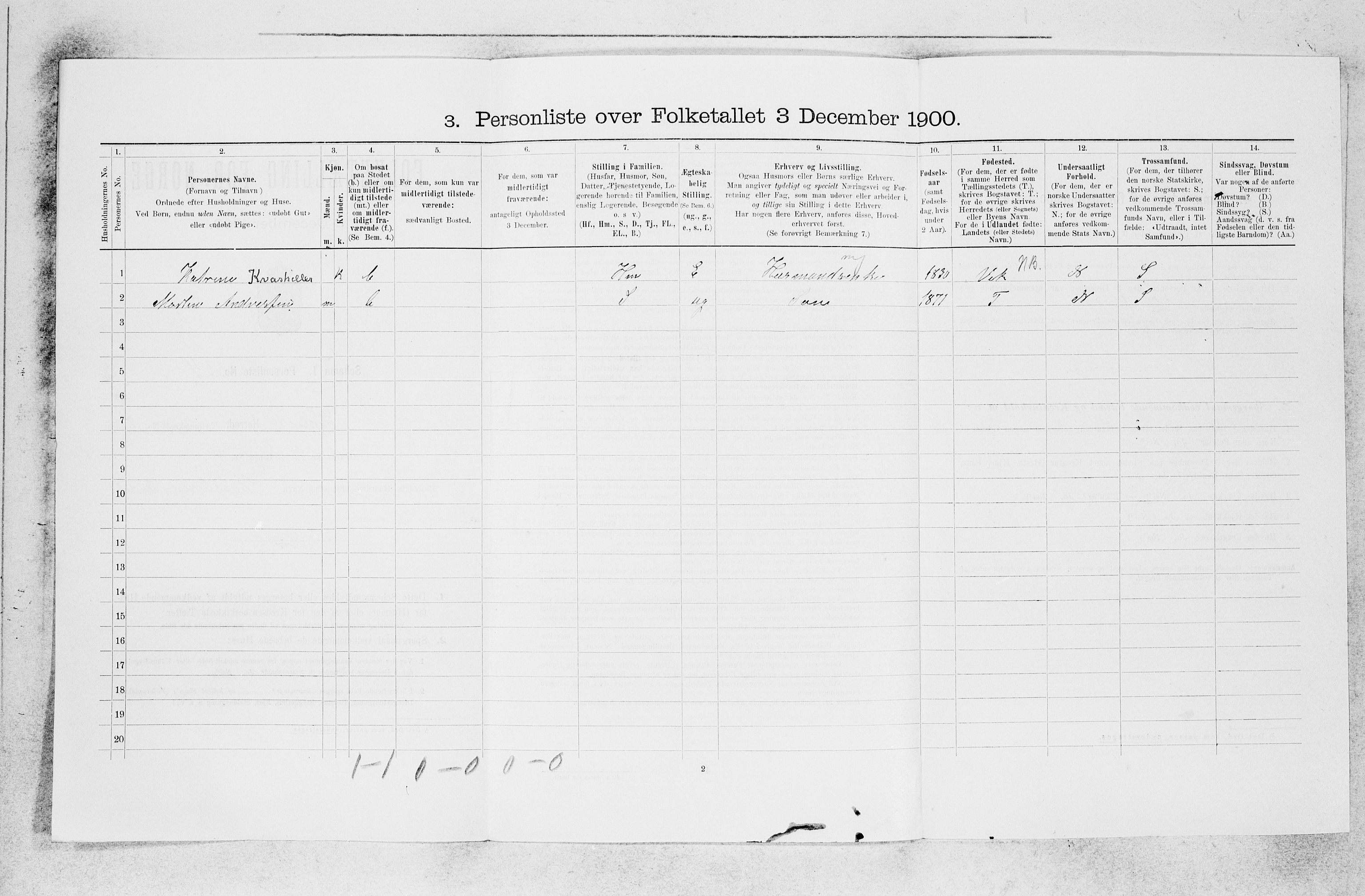 SAB, 1900 census for Luster, 1900, p. 959