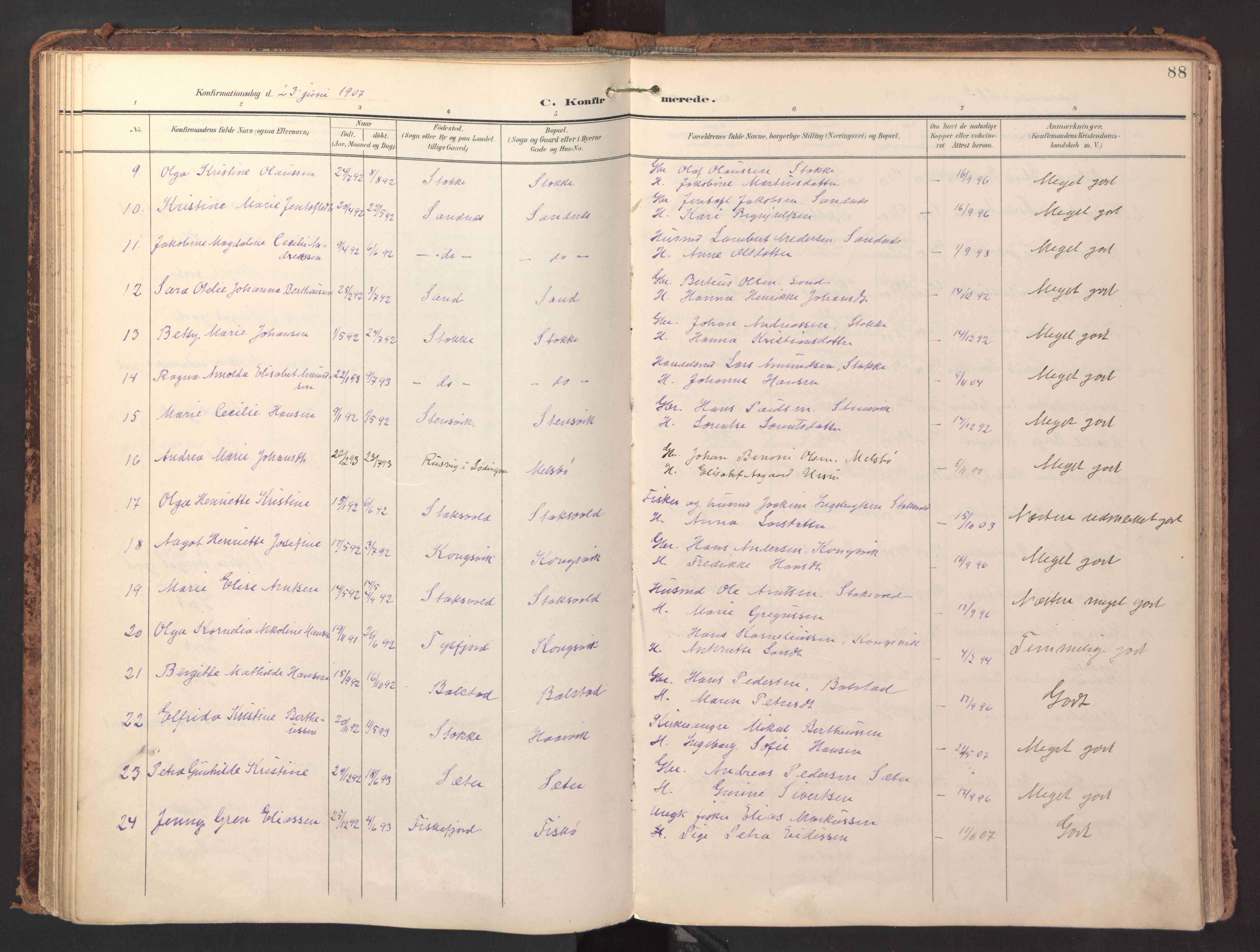 Ministerialprotokoller, klokkerbøker og fødselsregistre - Nordland, AV/SAT-A-1459/865/L0926: Parish register (official) no. 865A04, 1897-1912, p. 88