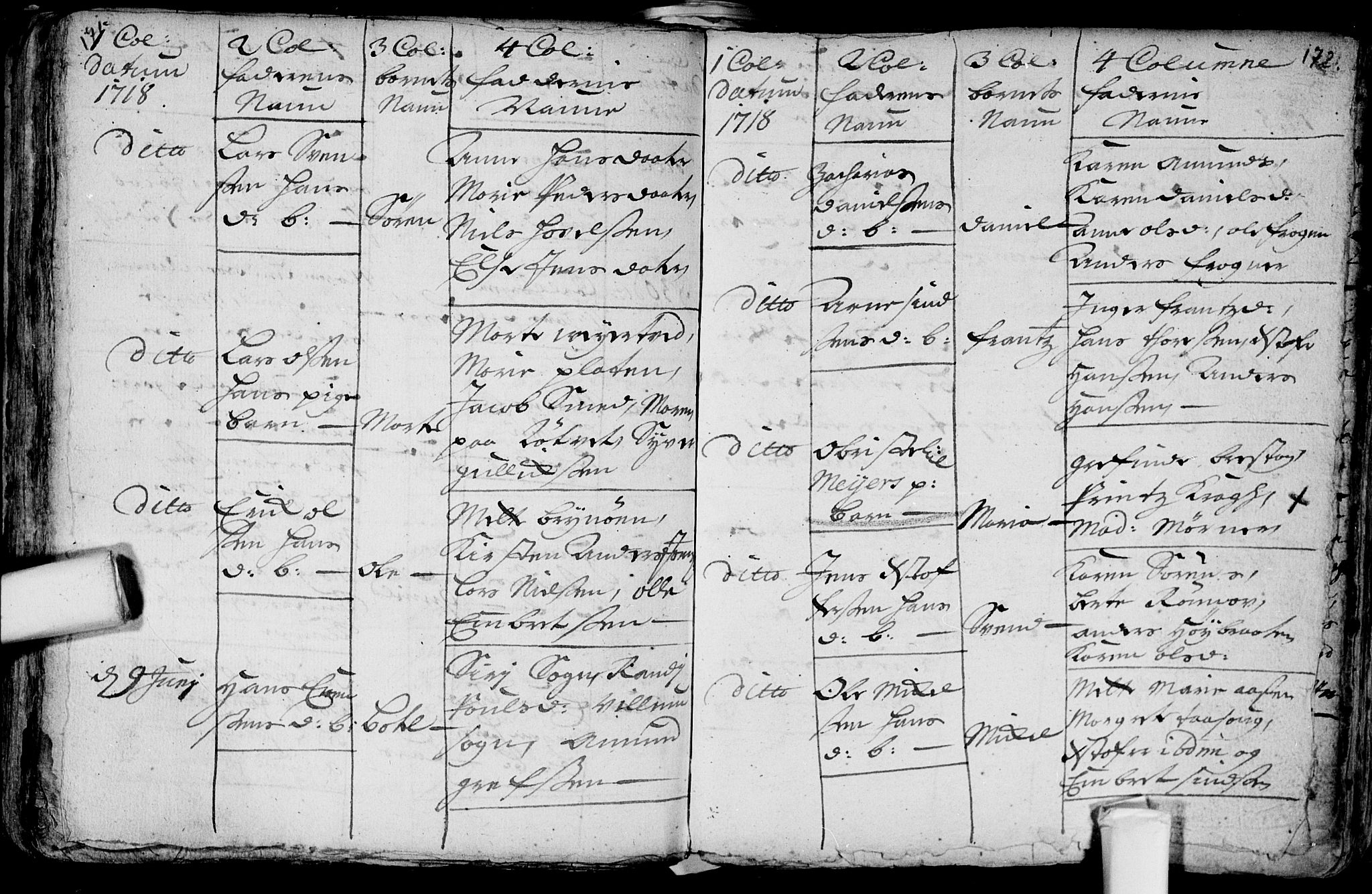 Aker prestekontor kirkebøker, AV/SAO-A-10861/F/L0002: Parish register (official) no. 2, 1714-1720, p. 171-172