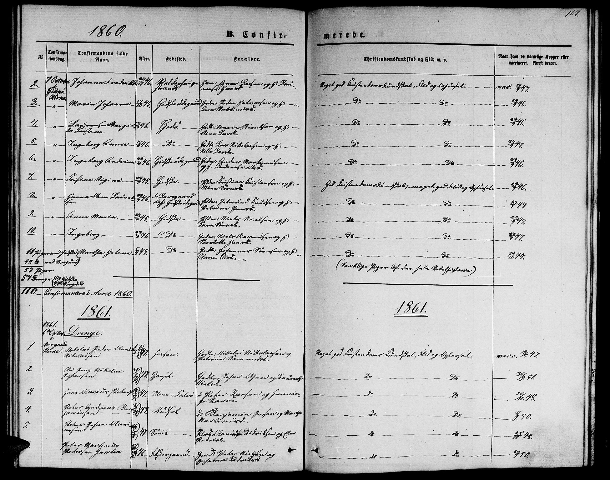 Ministerialprotokoller, klokkerbøker og fødselsregistre - Møre og Romsdal, AV/SAT-A-1454/528/L0427: Parish register (copy) no. 528C08, 1855-1864, p. 124