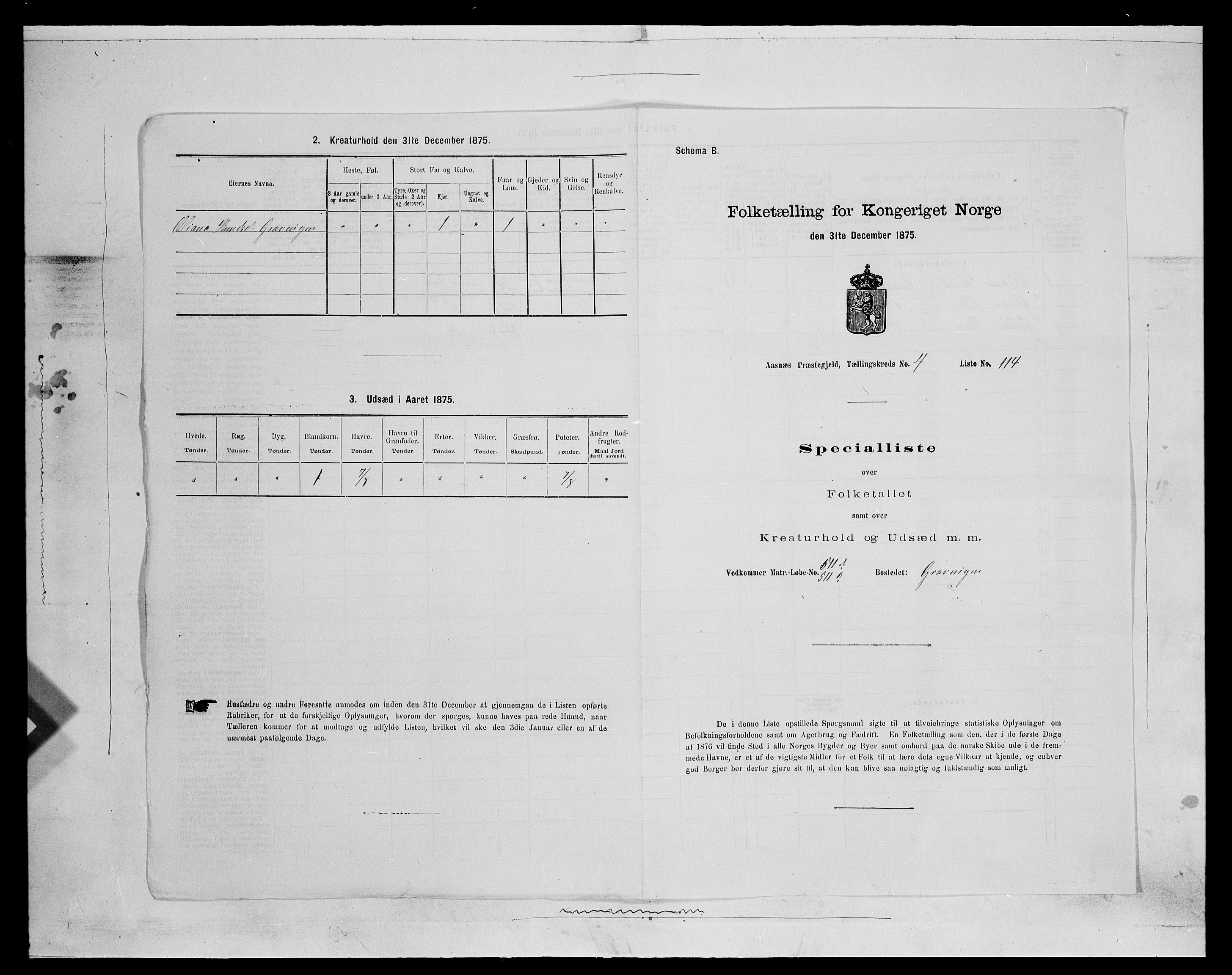 SAH, 1875 census for 0425P Åsnes, 1875, p. 682