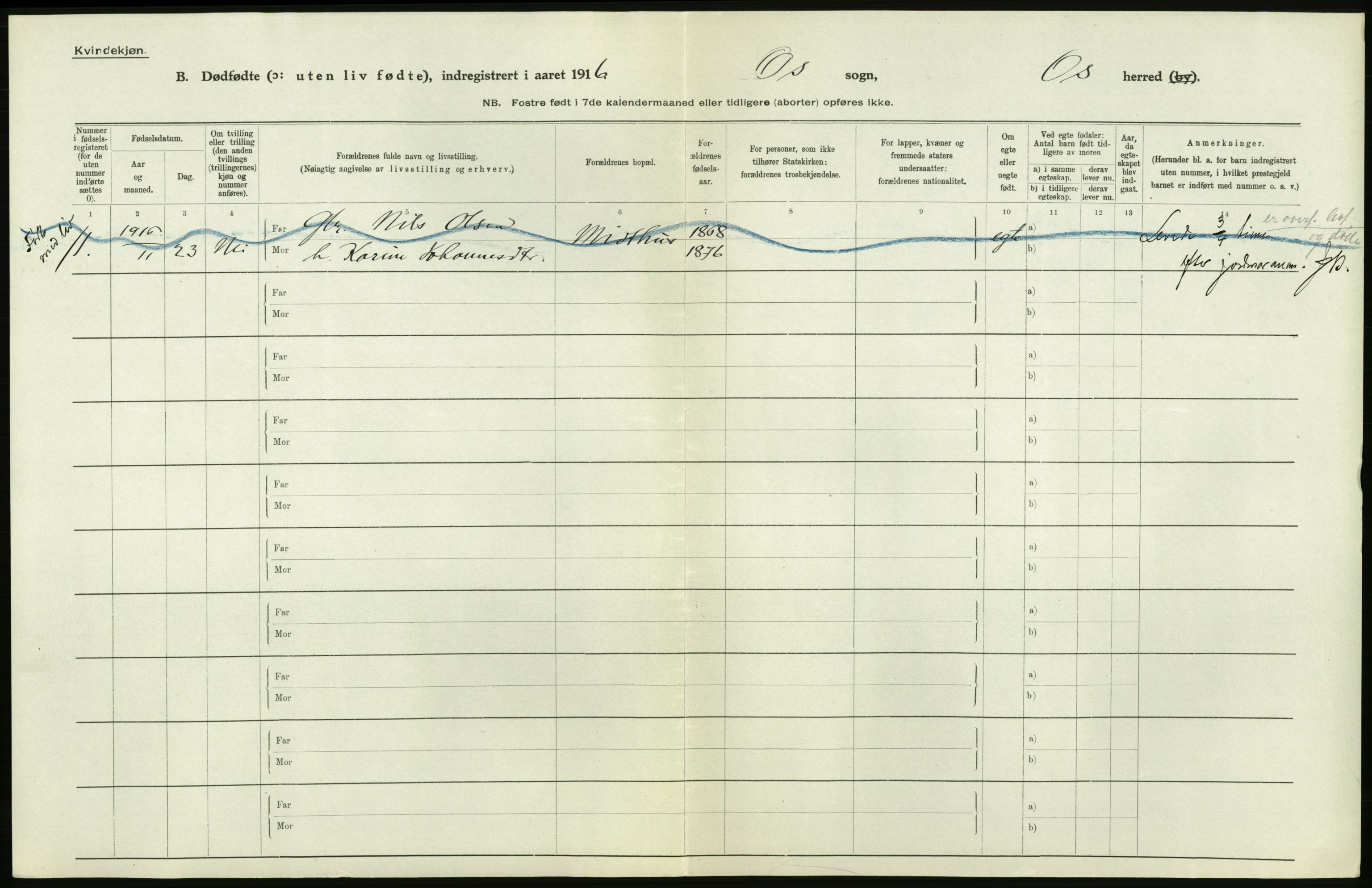 Statistisk sentralbyrå, Sosiodemografiske emner, Befolkning, AV/RA-S-2228/D/Df/Dfb/Dfbf/L0035: S. Bergenhus amt: Gifte, dødfødte. Bygder., 1916, p. 290