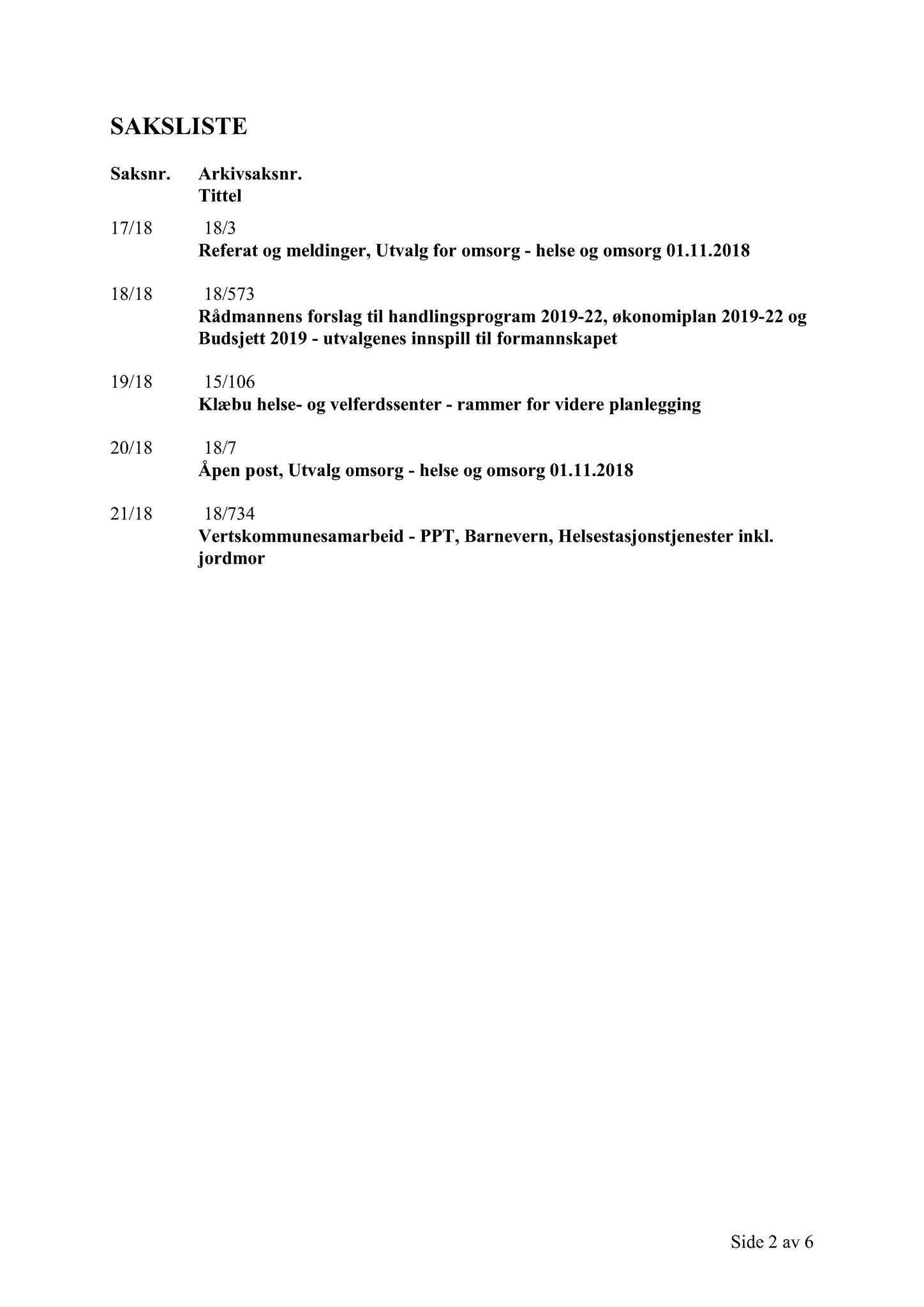 Klæbu Kommune, TRKO/KK/05-UOm/L009: Utvalg for omsorg - Møtedokumenter, 2018, p. 366