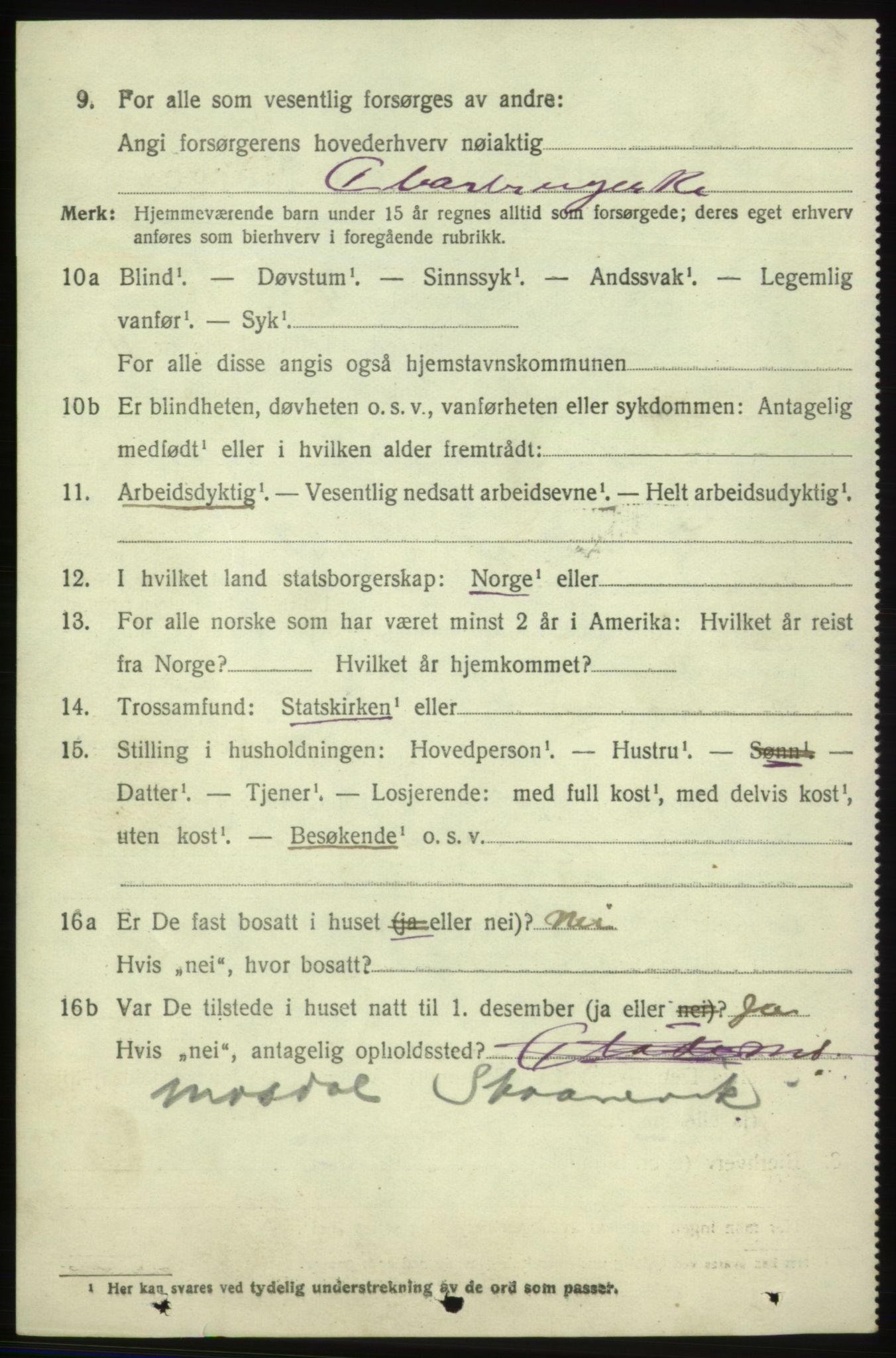 SAB, 1920 census for Skånevik, 1920, p. 5268