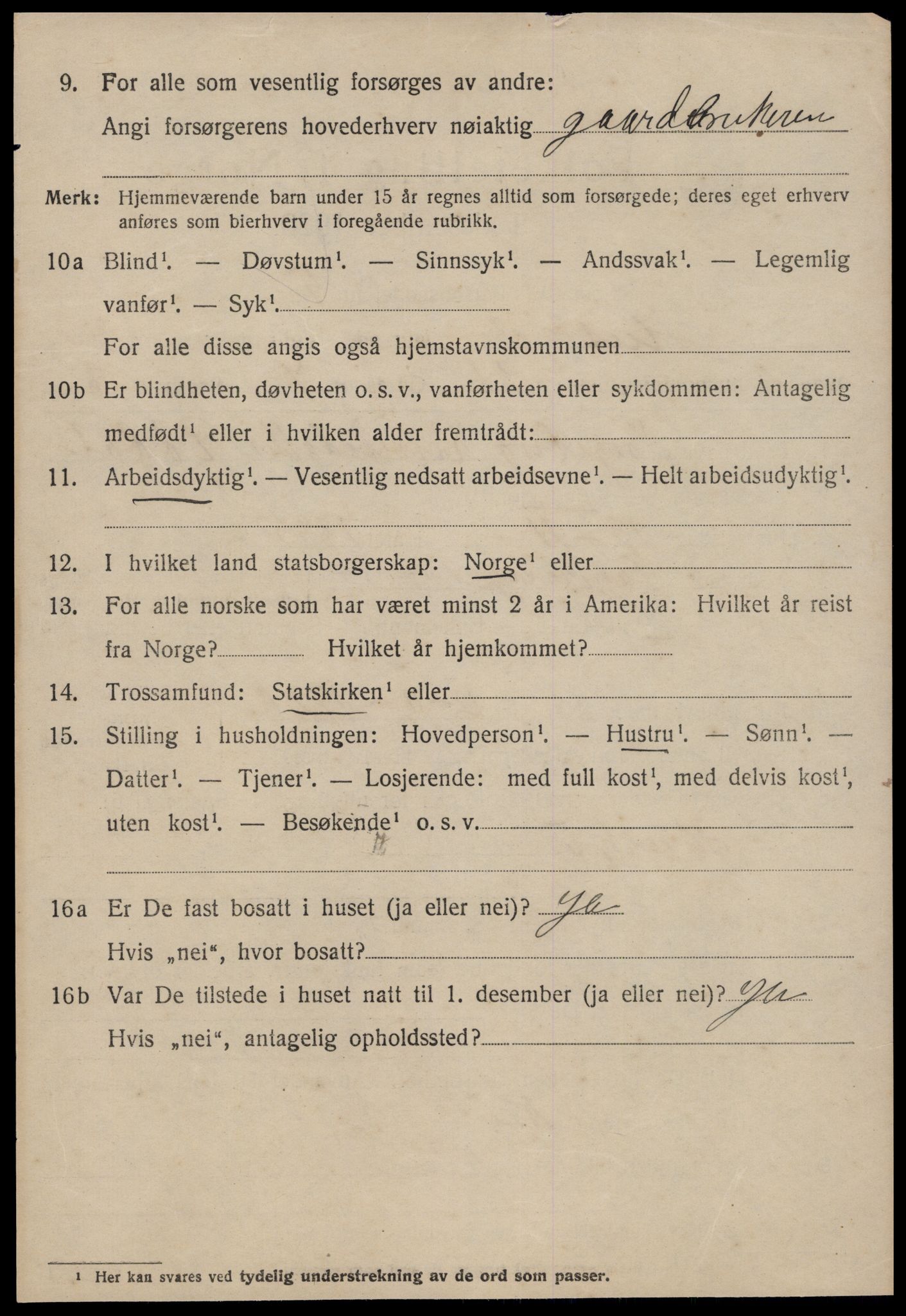 SAT, 1920 census for Hustad, 1920, p. 2946