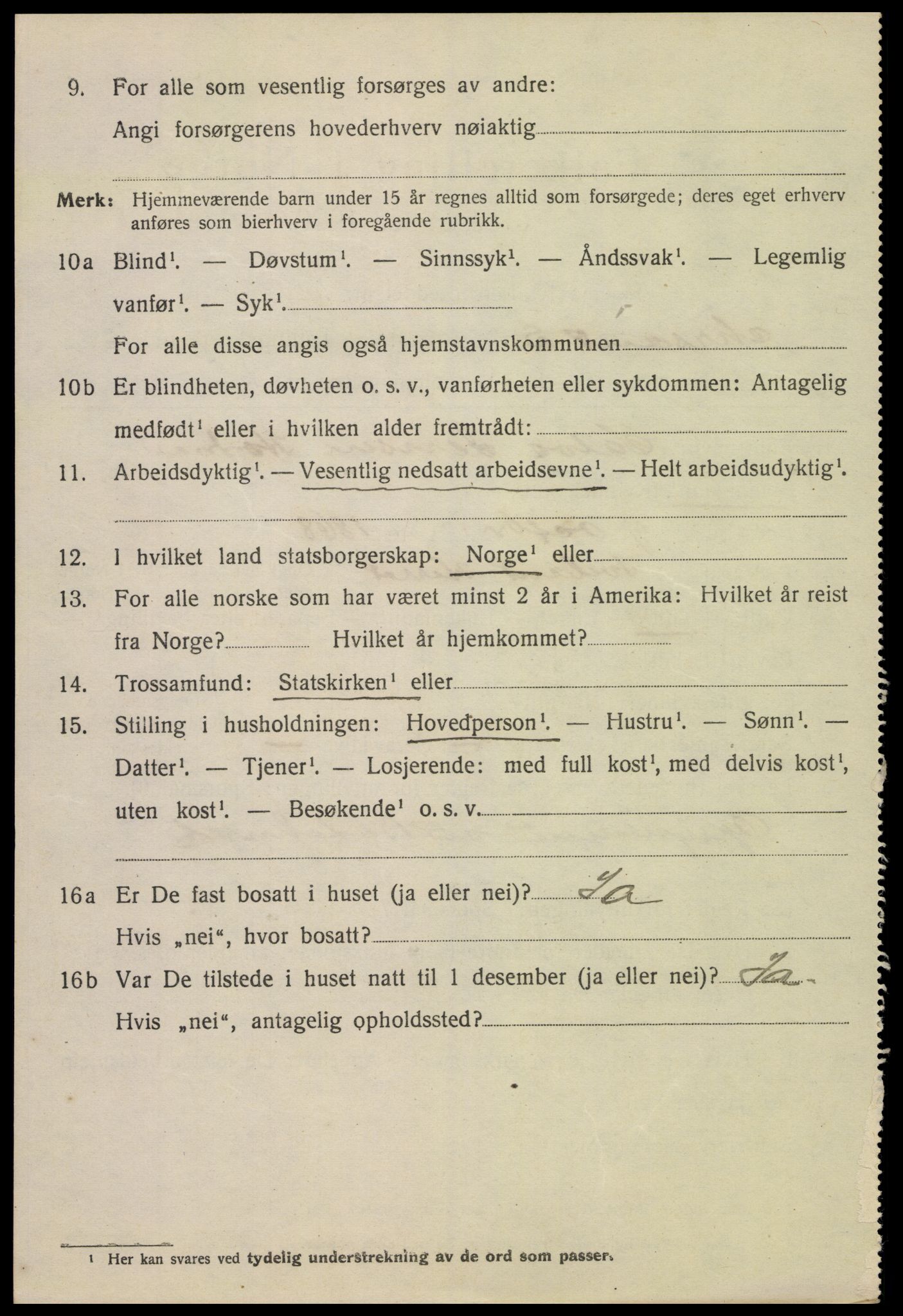 SAK, 1920 census for Kristiansand, 1920, p. 14364