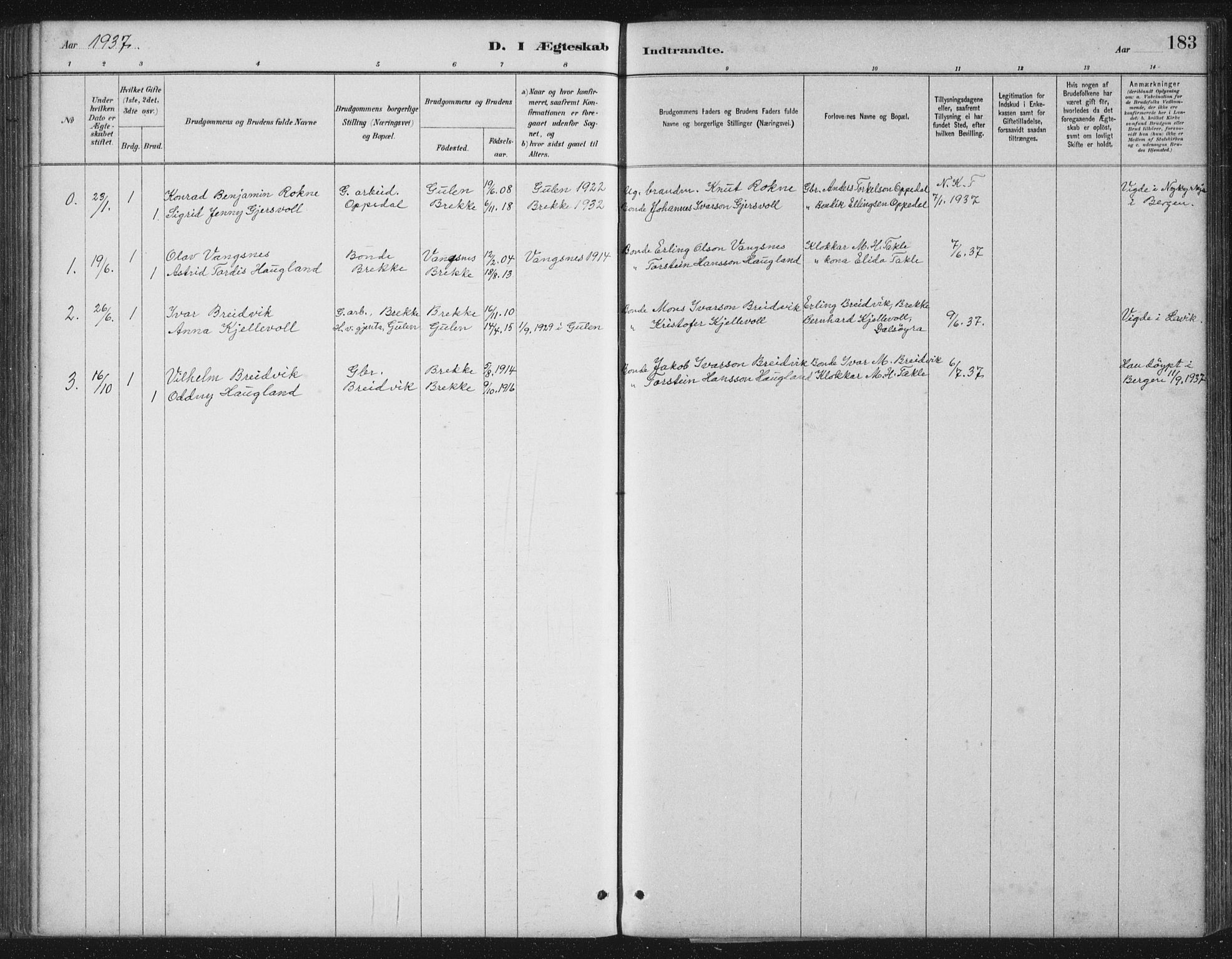Gulen sokneprestembete, SAB/A-80201/H/Hab/Habc/L0002: Parish register (copy) no. C 2, 1880-1938, p. 183