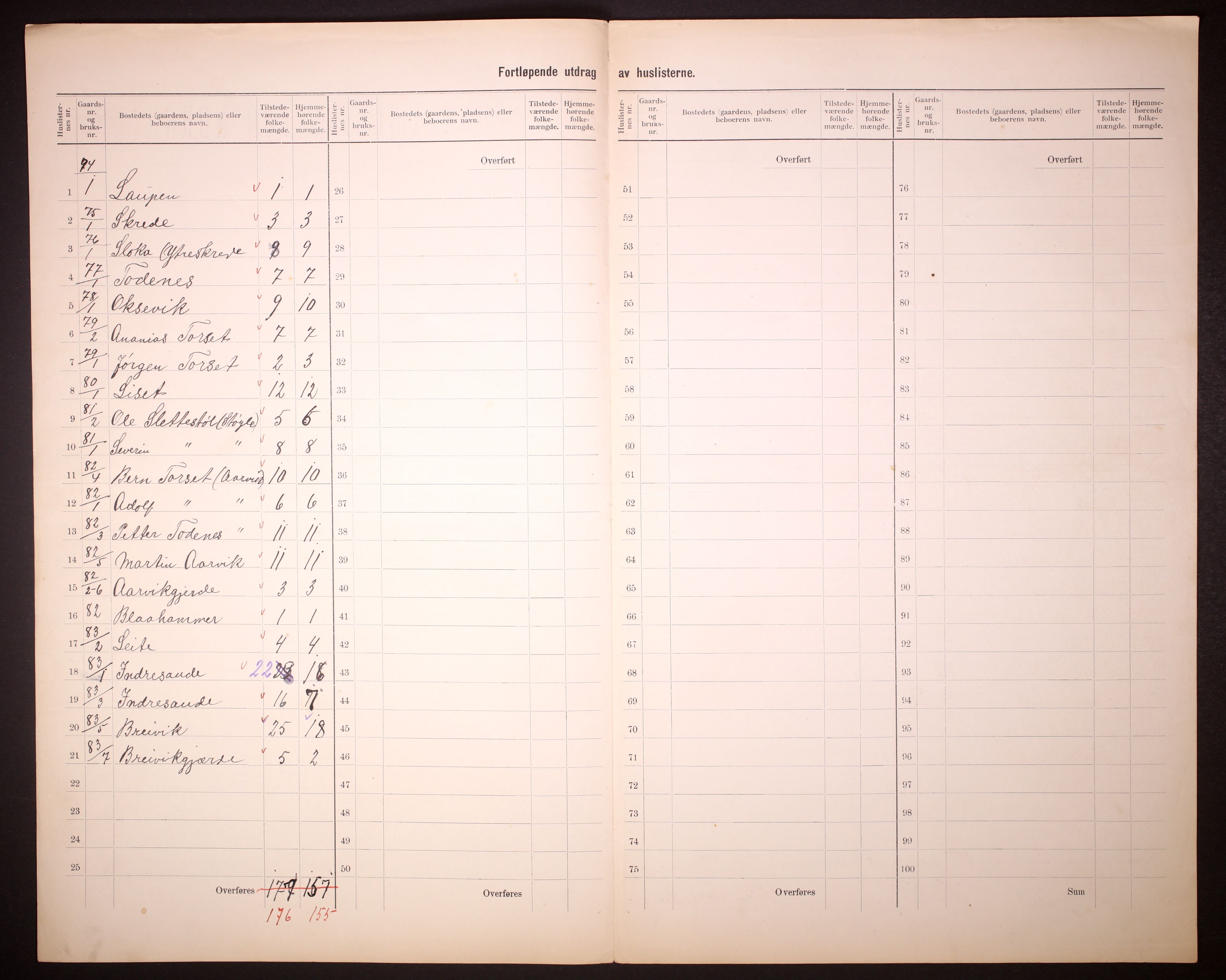 RA, 1910 census for Rovde, 1910, p. 6