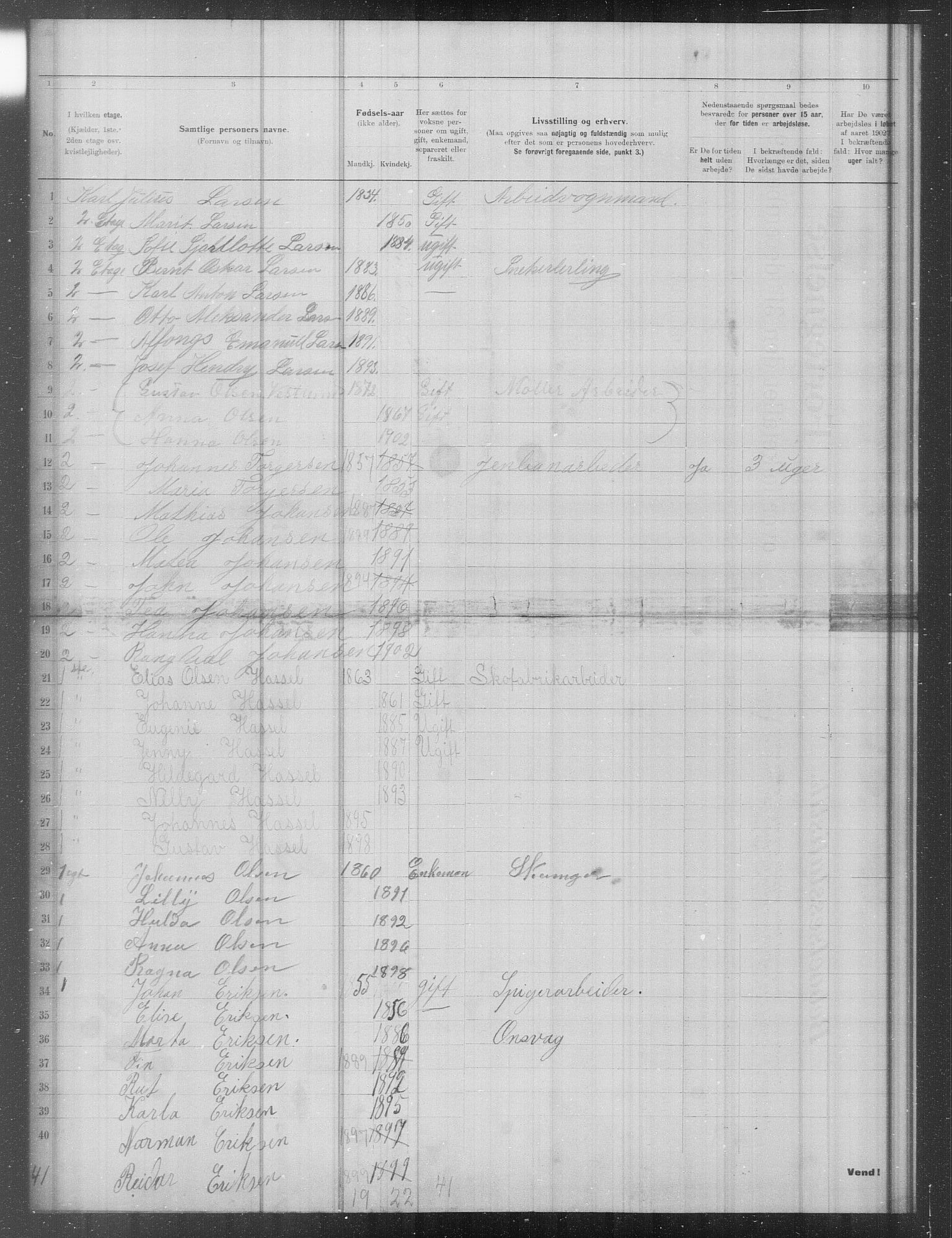 OBA, Municipal Census 1902 for Kristiania, 1902, p. 13302