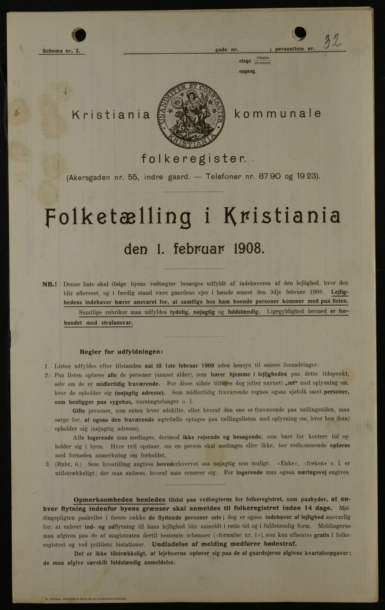 OBA, Municipal Census 1908 for Kristiania, 1908, p. 1963