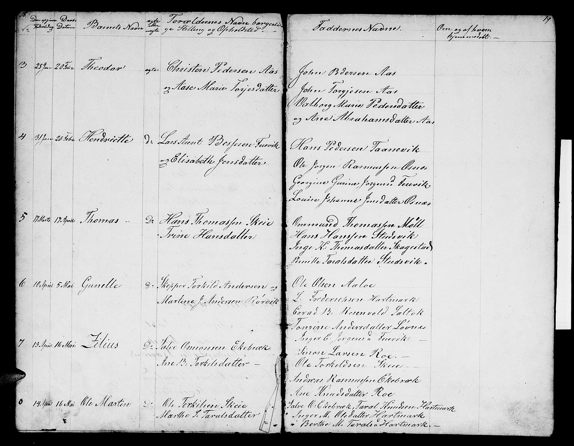 Mandal sokneprestkontor, AV/SAK-1111-0030/F/Fb/Fbb/L0003: Parish register (copy) no. B 3, 1848-1877, p. 18-19